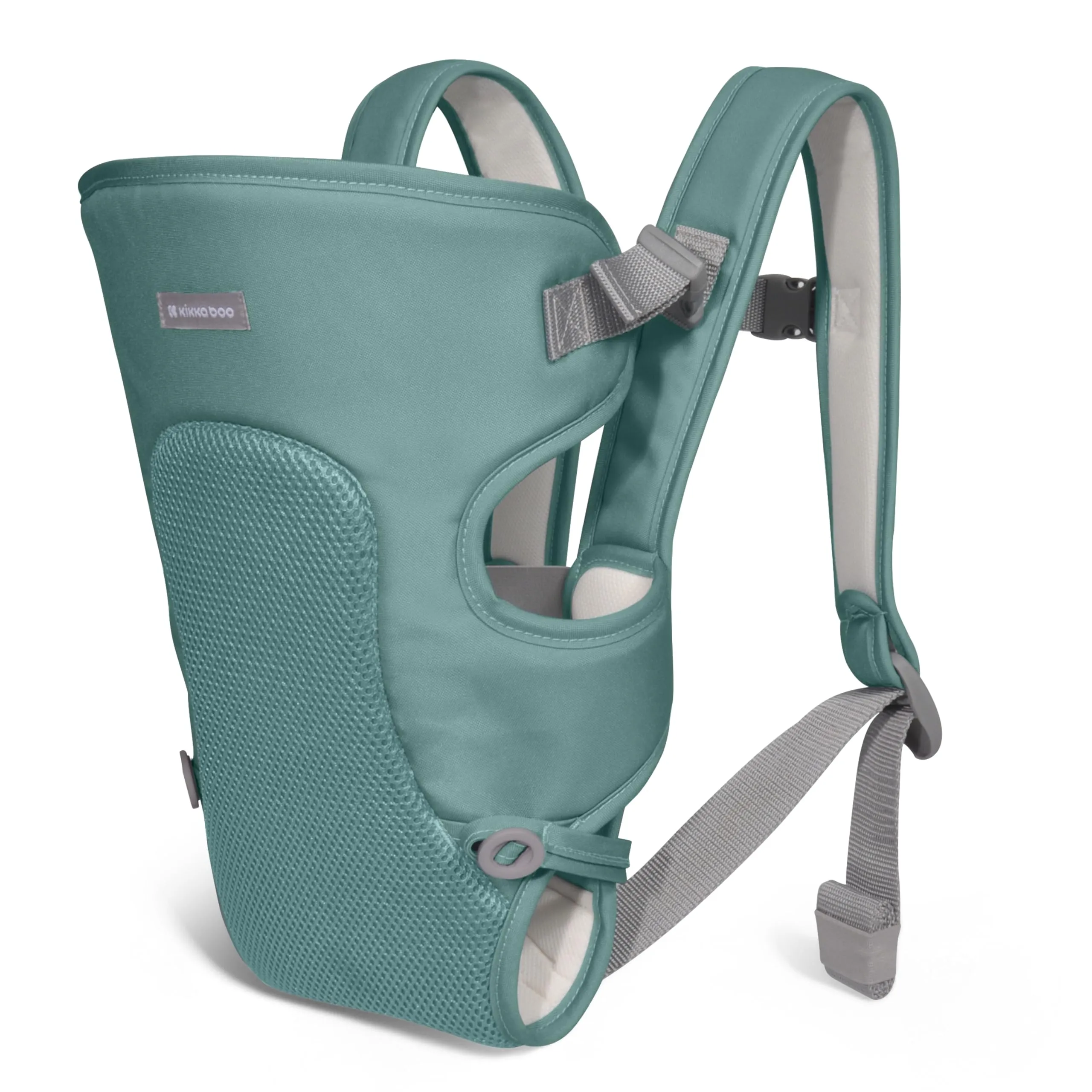 kikka boo Marsupio Neonato Estivo 0-36 Mesi MYRA, Ergonomico, 3 Posizioni, Spallacci regolabili, Traspirante, Leggero, fino a 9 kg, Menta
