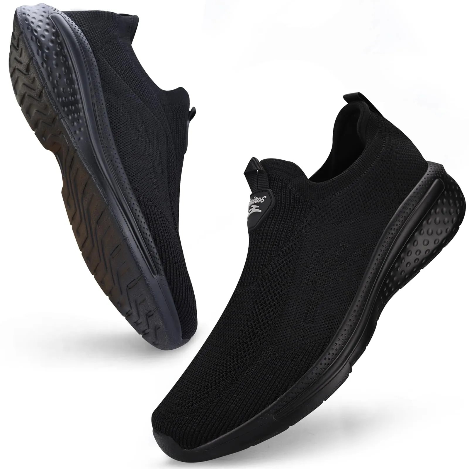 Giniros Sneakers Uomo Scarpe Running Corsa Ginnastica Camminata Casual Jogging Trekking Tennis Outdoor Fitness Sportive Palestra Scarpe da Lavoro Comode, Nero 42EU
