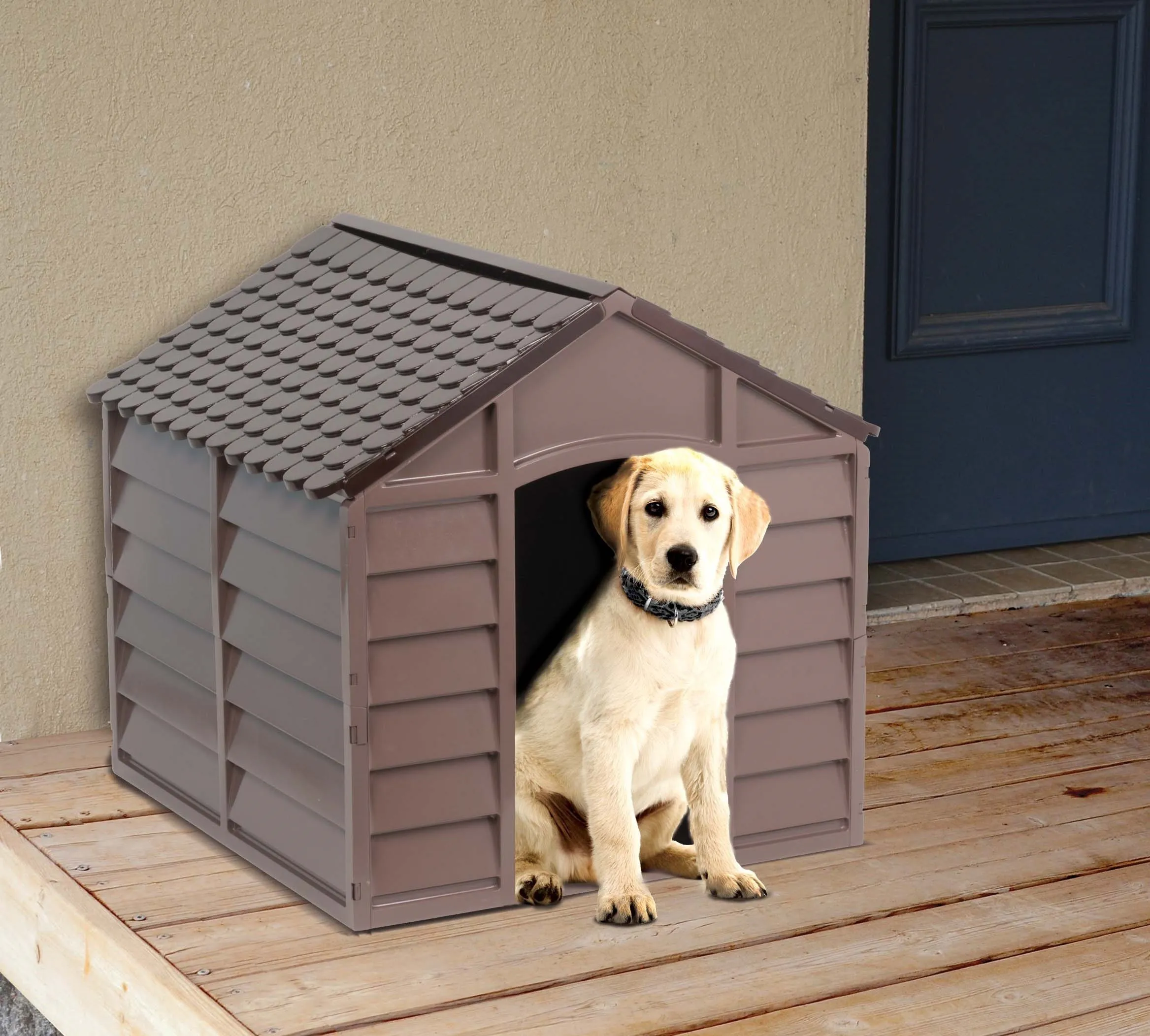 CUCCIA X CANI PVC 71X71X68H BEIGE/MARRONE 1 PZ