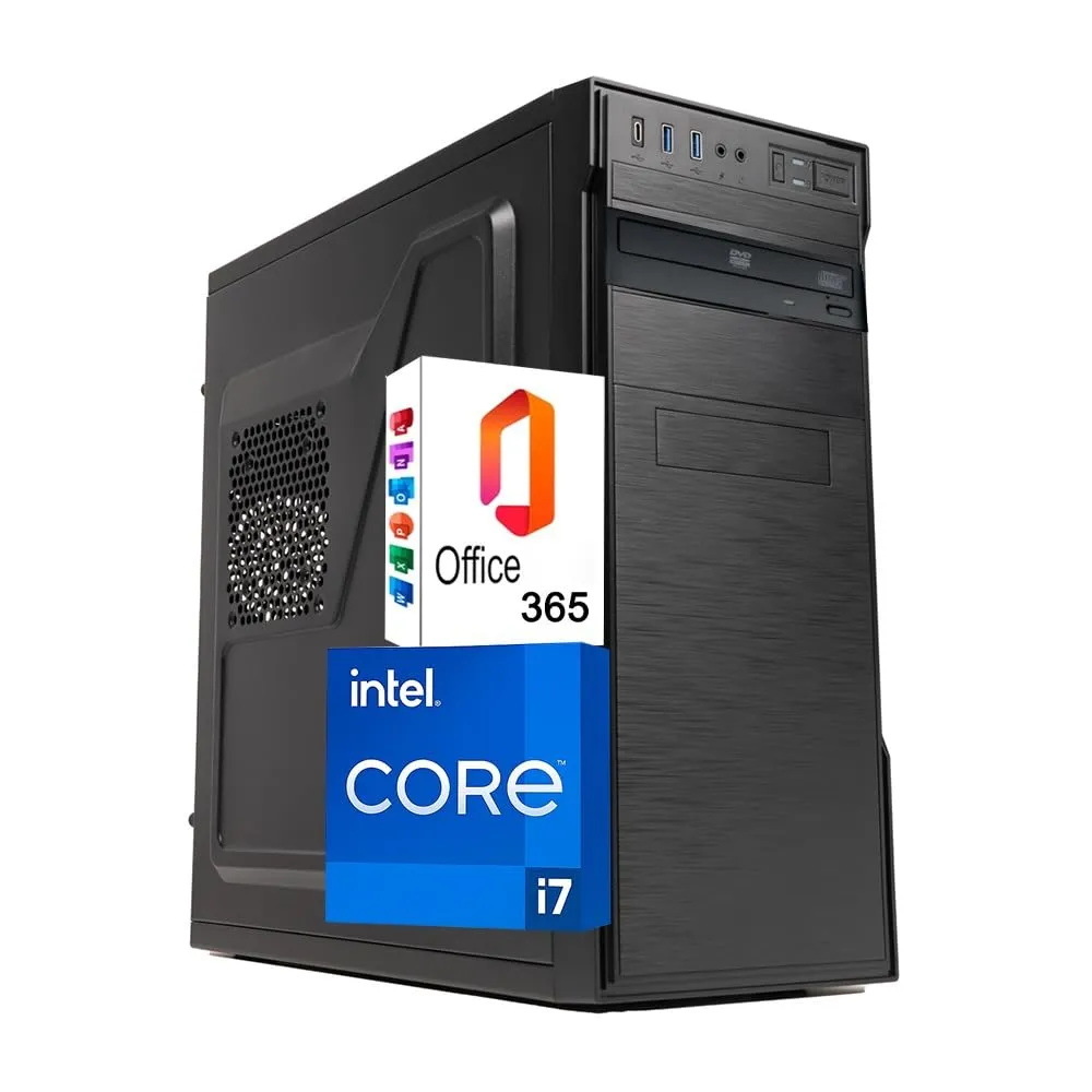 Betazon PC Fisso Desktop NUOVO • Cpu intel core i7-6700 • 32GB RAM DDR4 • 1TB SSD • Windows 11 Pro • WiFi • Office 365 • Pronto All'Uso • USB 3.0 • PC Professionale per Ufficio, Casa, Scuola
