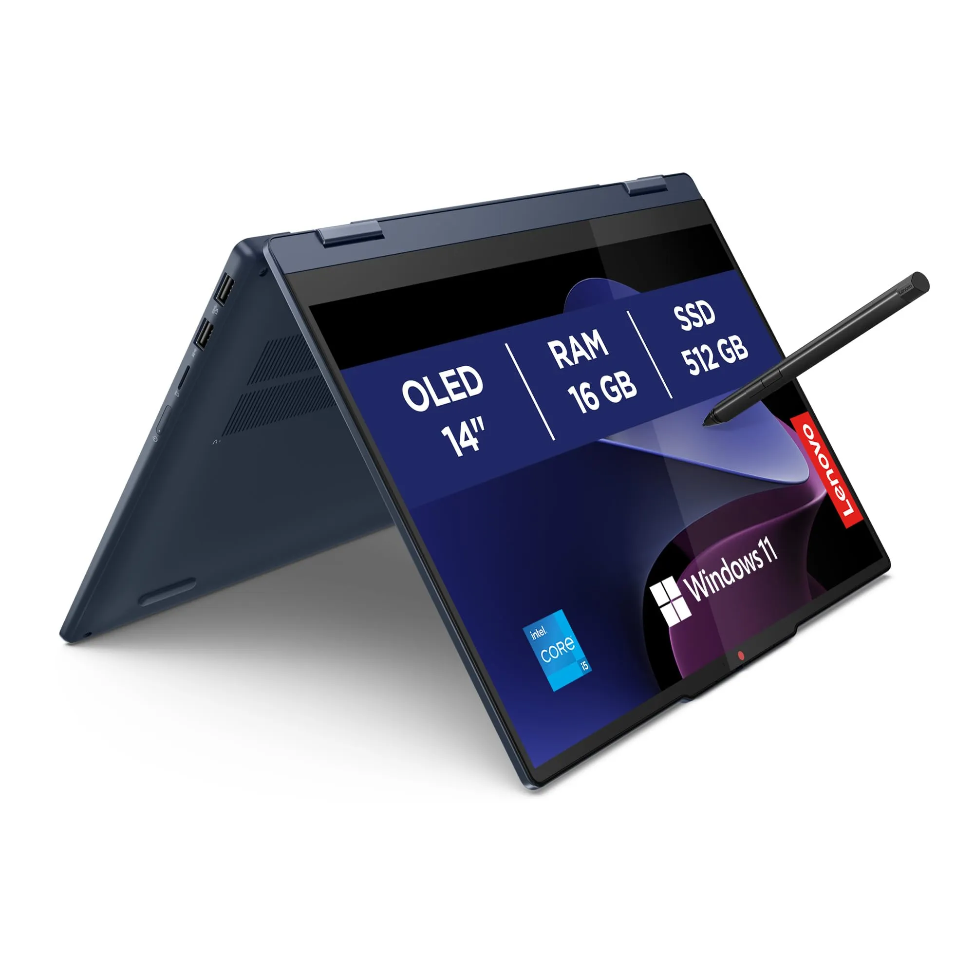Lenovo IdeaPad 5 (2 in 1) Notebook - OLED Touch 14" WUXGA (1920x1200), Intel Core i5-13420H, 16GB RAM, 512GB SSD, Intel UHD Graphics, WiFi 6, Windows 11H, Digital Pen 2 inclusa - Cosmic Blue