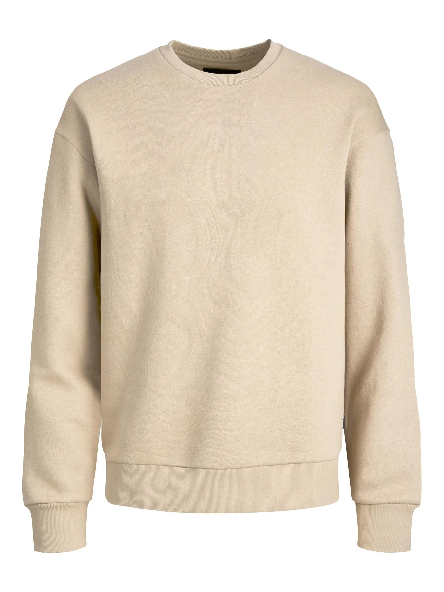 JACK & JONES Uomo Maglia Basic Maglione Manica Lunga Girocollo Caldo Pullover Senza Cappuccio JJESTAR, Colore:Beige, Dimensione Maglia:M