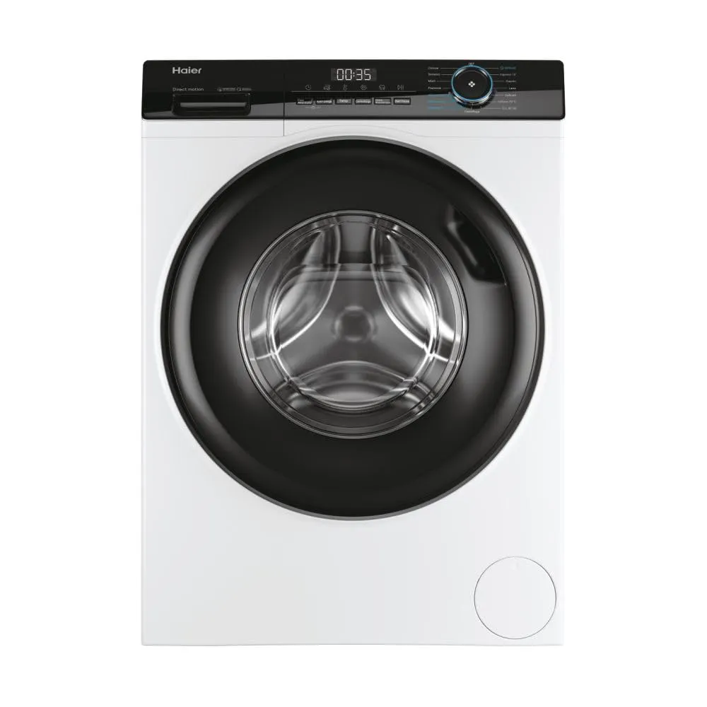 Haier, I-Pro Serie 3, HW80-B14939-IT, Lavatrice a carica frontale, 8 KG, Classe A, 1400 giri, 67dB, Vapore, 14 programmi, Partenza ritardata, Bianco, AxLxP 85x59,5x62 cm
