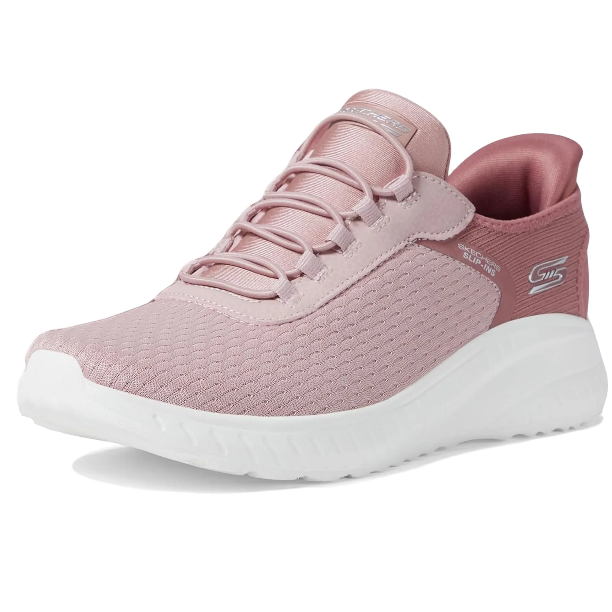 Skechers Bobs Squadra Caos, Squad Donna, Blush Mesh, 40 EU