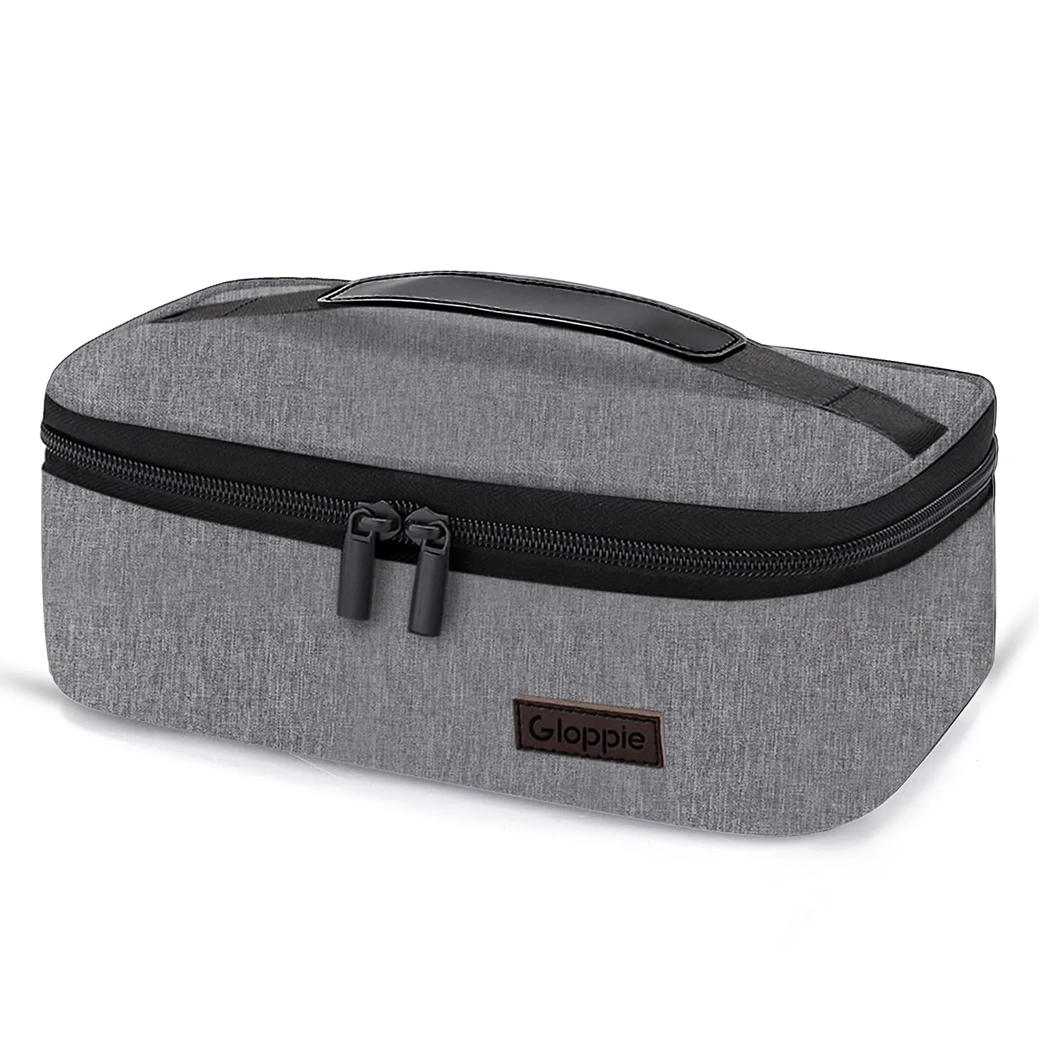 Gloppie Mini Borsa Termica Porta Pranzo Borsa per il Pranzo Isolata Uomo e Donna, Portatile - Riutilizzabile Contenitore Bambini Adulti Impermeabile Termico Pranzo,Colore: Grigio