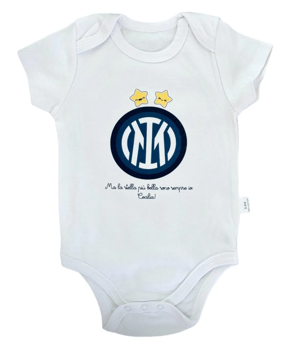 Body neonato inter nome personalizzabile (3-6 mesi)