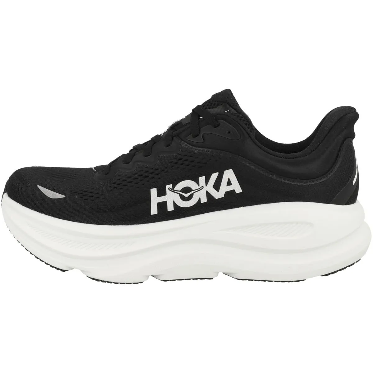 HOKA One One 1162011-BWHT Bondi 9 Black/White Men's Scarpe Taglia US 11