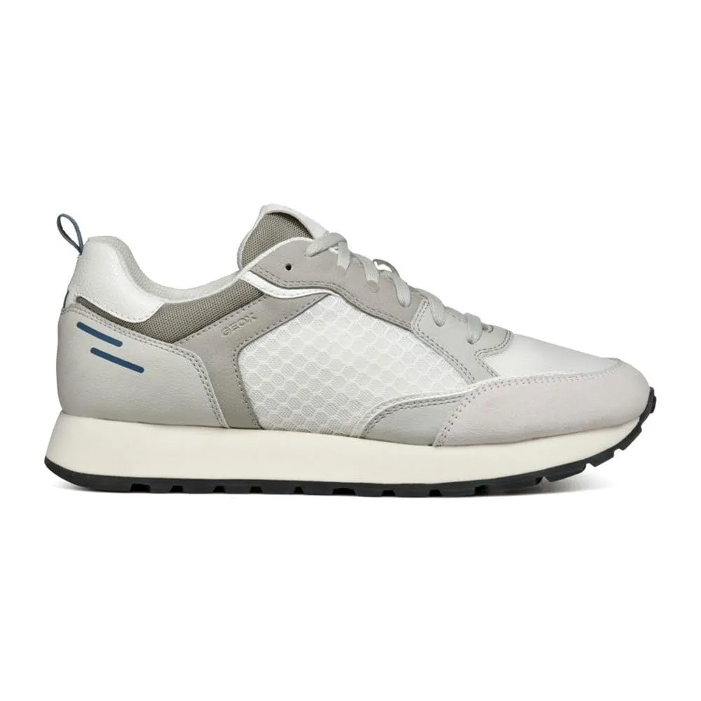 Geox U Partenio A, Scarpe da Ginnastica Uomo, off White Lt Grey, 43 EU