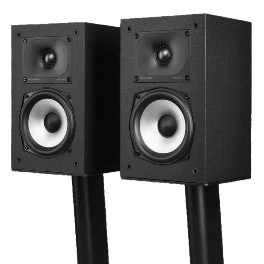 Polk Audio Monitor XT15 - Coppia di Diffusori da Libreria o Surround, Certificato Audio, Compatibile con Dolby Atmos e Dts: X, Tweeter In Terilene da 1", Nero