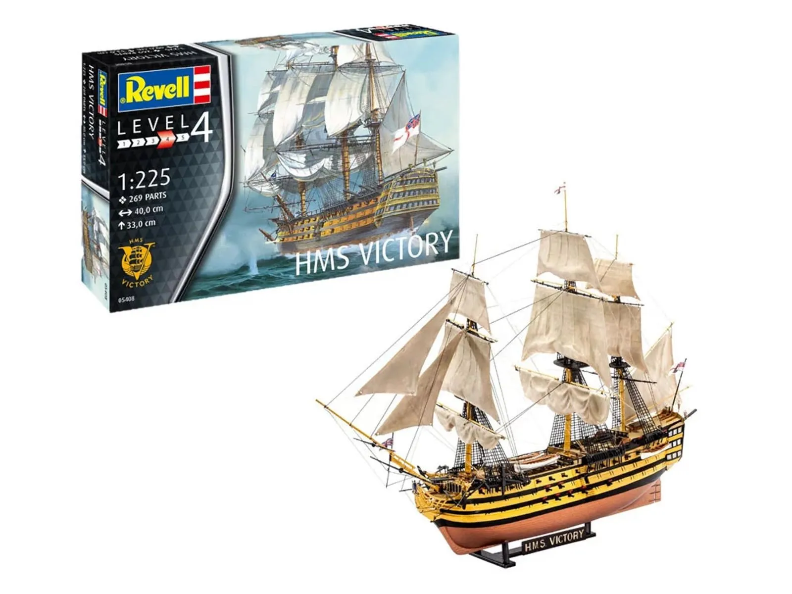 Revell 05408 - H.M.S. Victory Kit di Modello in Plastica, Scala 1:225