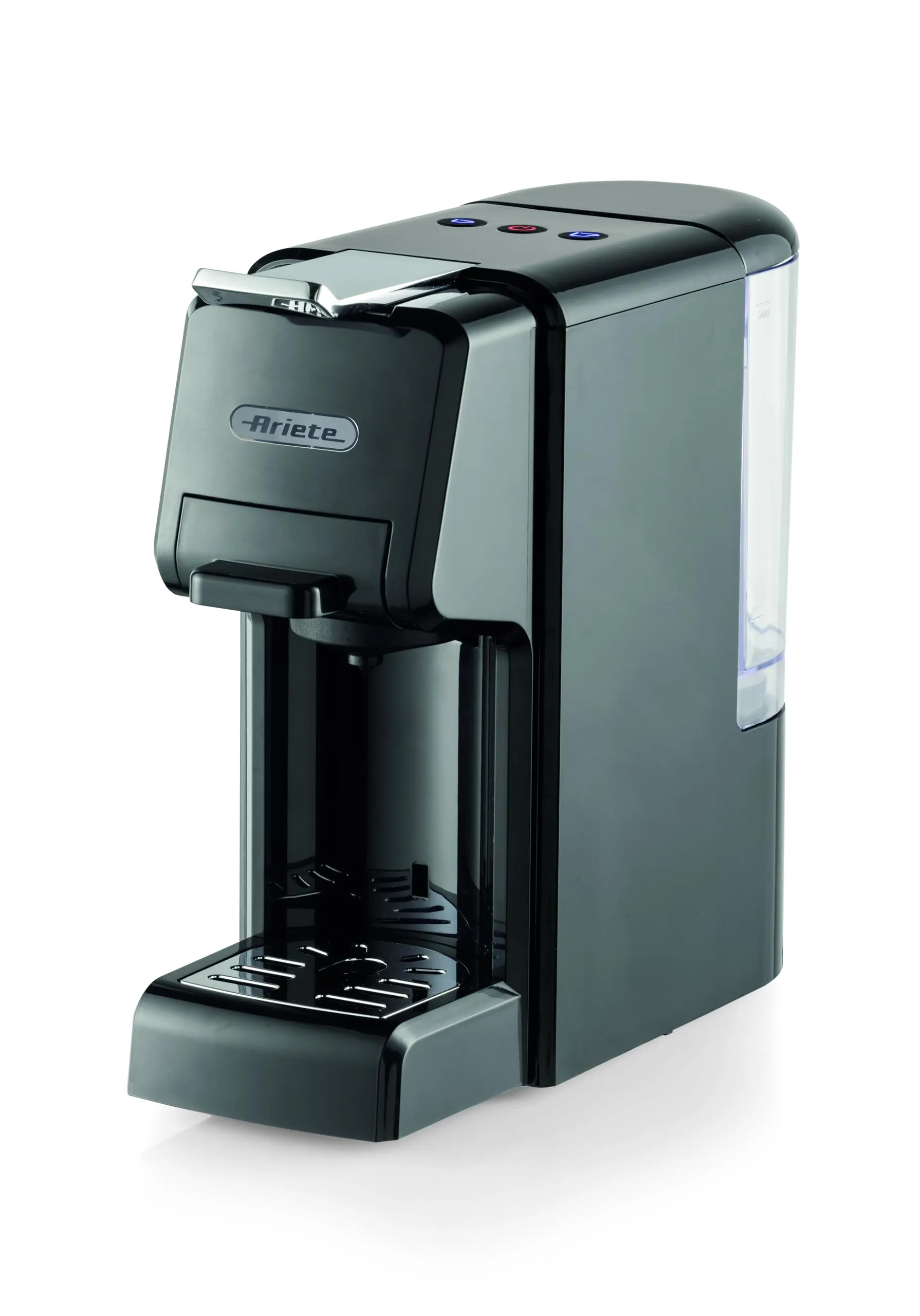 Ariete 1304 Macchina da caffè a cassetti, 1350W, Capacità serbatoio 0,7L, Pressione 19 bar, 2 tipologie di caffè, Capsule Nespresso*, Dolcegusto*, Lavazza A Modo Mio*, Cialde e Polvere, Nero