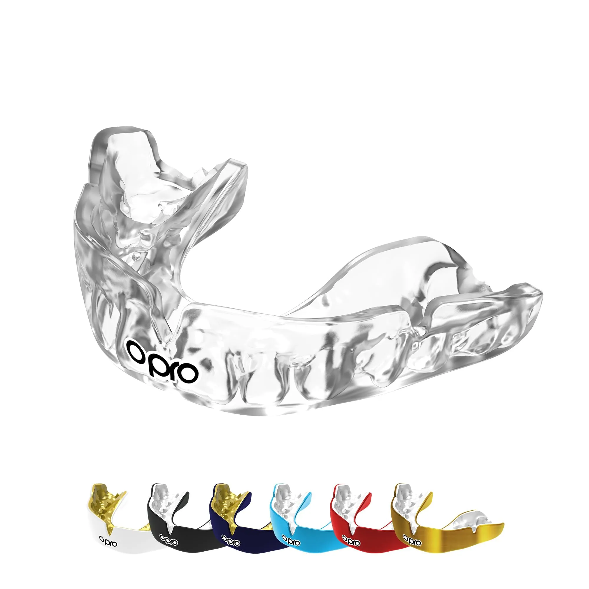 Opro Nuovo Instant Fit paradenti, protezione dentale, tecnologia di adattamento rivoluzionaria, protezione e aderenza, per football americano, wrestling, boxe, hockey