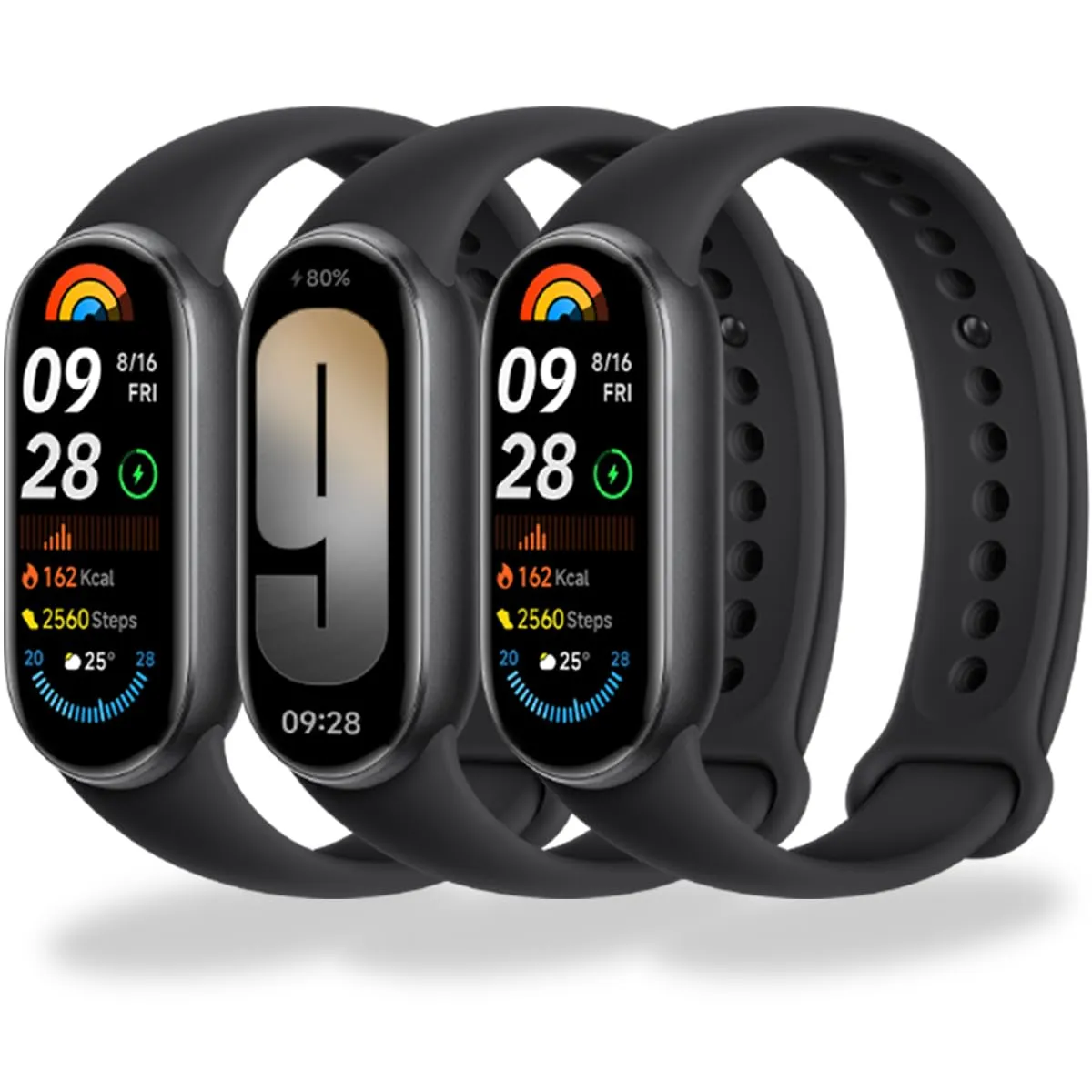 BABEJIA 3-10 Pezzi Cinturini Compatibili con Xiaomi Smart Band 10/9/8, Cinturino Morbidi e Sportivi, Traspiranti, Regolabili, A Sgancio Rapido