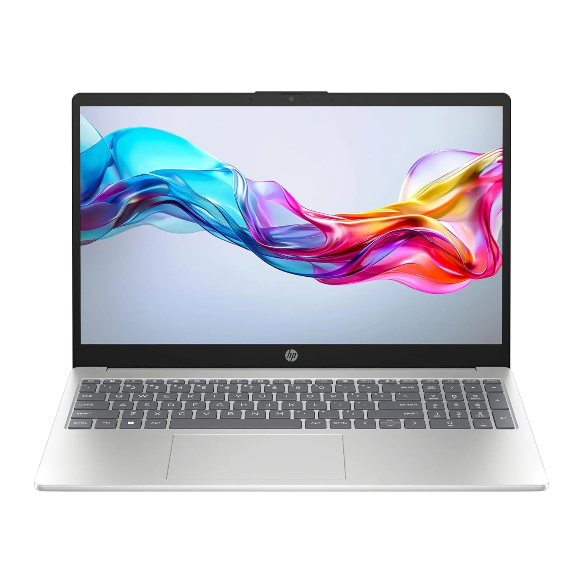 HP Laptop 15-fd0016sl, PC Portatile 15", Display 15.6" FHD Antiriflesso, Notebook, Intel Core i3-N305, RAM 8GB, SSD 256GB, 720p TNR Privacy Cam, Windows 11, Computer Portatile, Bianco, QWERTY
