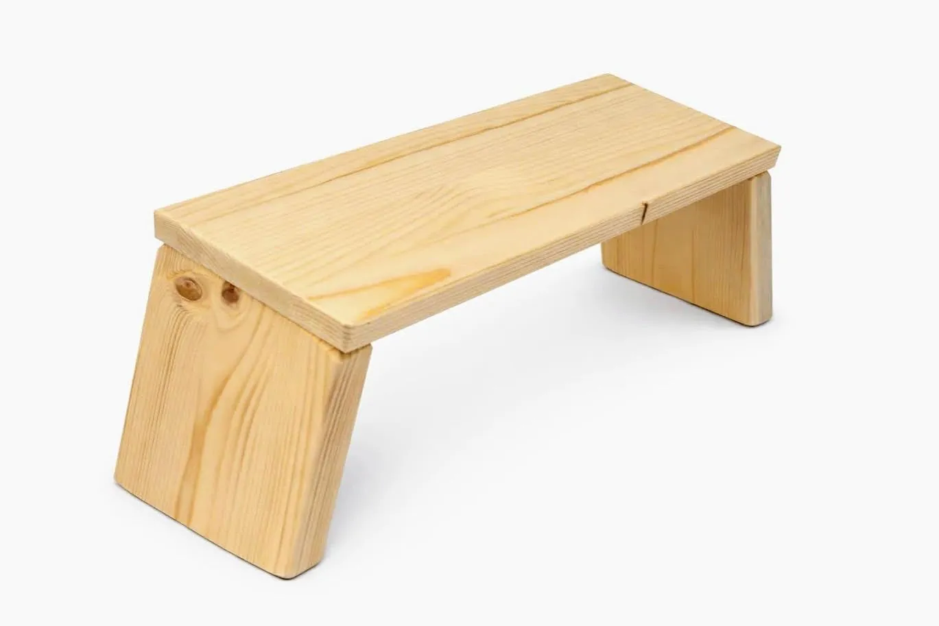 Panchetta per la Meditazione, panca da meditazione in Legno di Abete levigato, Leggera per trasporto, Ergonomia ottimale nella seduta, sgabello Yoga, panchetto