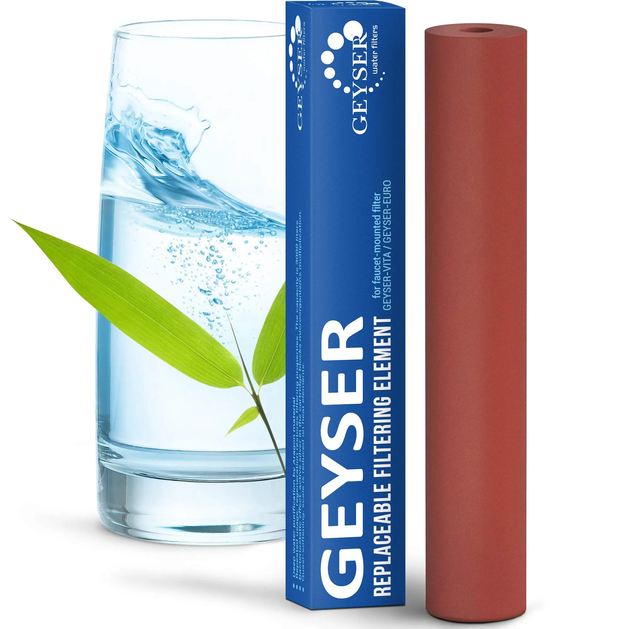 Cartuccia Aragon per Filtro Rubinetto Geyser Euro, Ricambio Filtro Geyser Euro (1 Cartuccia)