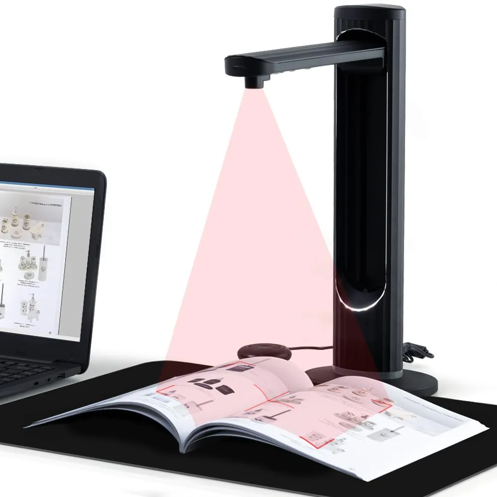 Savornest K2 Document Camera: Scanner per Libri da 23 MP, Tecnologia Auto-Flatten, Formato di Acquisizione A3, OCR Multilingue, SDK e Twain per Ufficio e Istruzione, Supporto Windows/MacOS