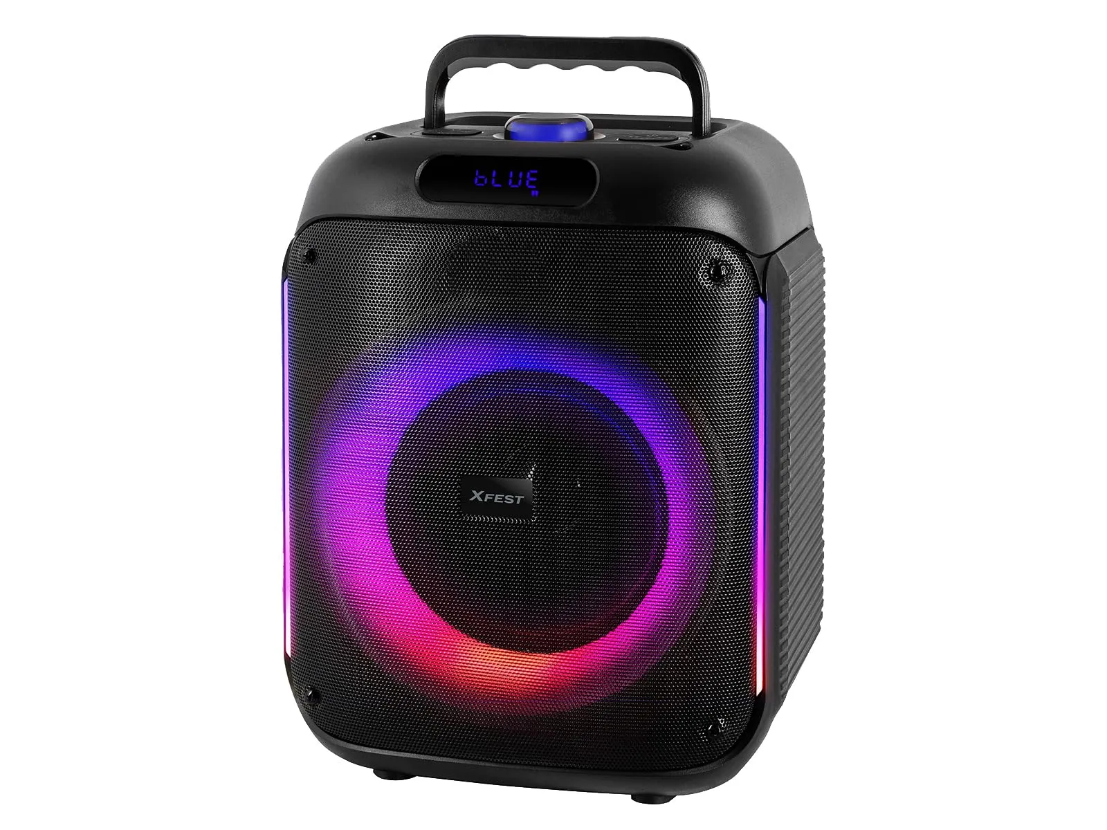 Trevi XF 215 KB Speaker Portatile Wireless 60W, Altoparlante Portatile con USB, Micro SD, LINE IN e Funzione TWS, Ideale per Feste e Karaoke, Microfono con Cavo e Batteria Integrata