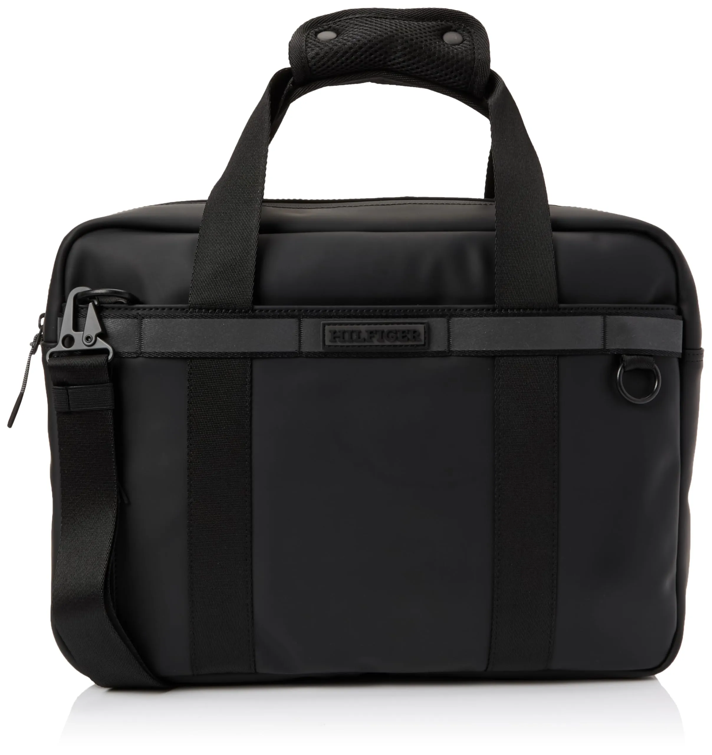Tommy Hilfiger TH MONOTYPE Computer Bag AM0AM12745, Borsa Uomo, Nero (Black), OS
