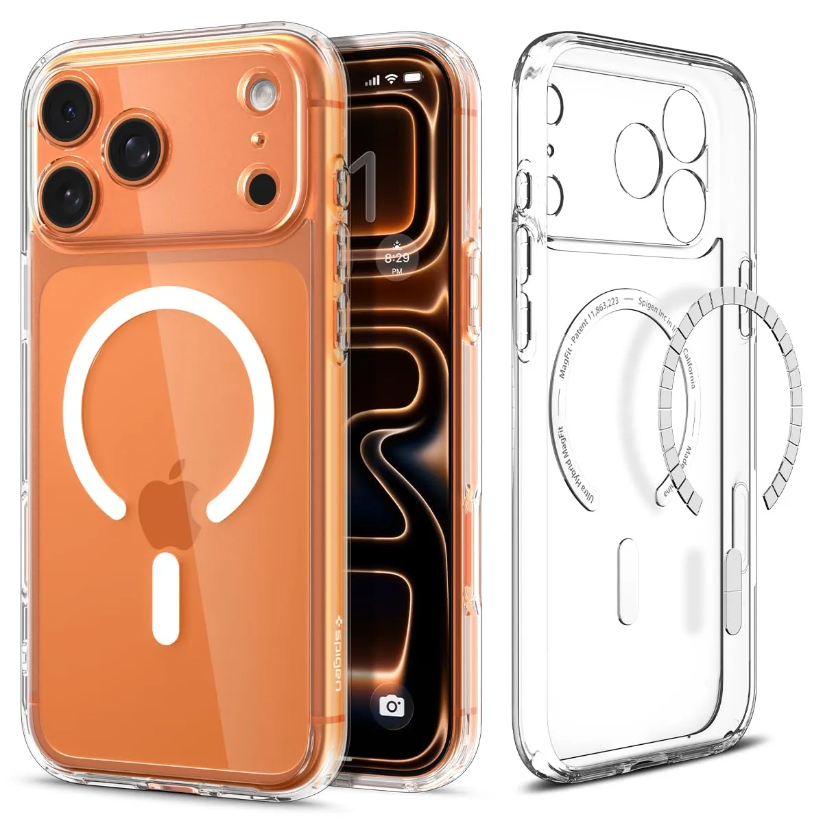 Spigen Cover per iPhone 17 Pro Max, Ultra Hybrid MagFit, Compatibile con MagSafe [Tecnologia DuraClear] - Clear White