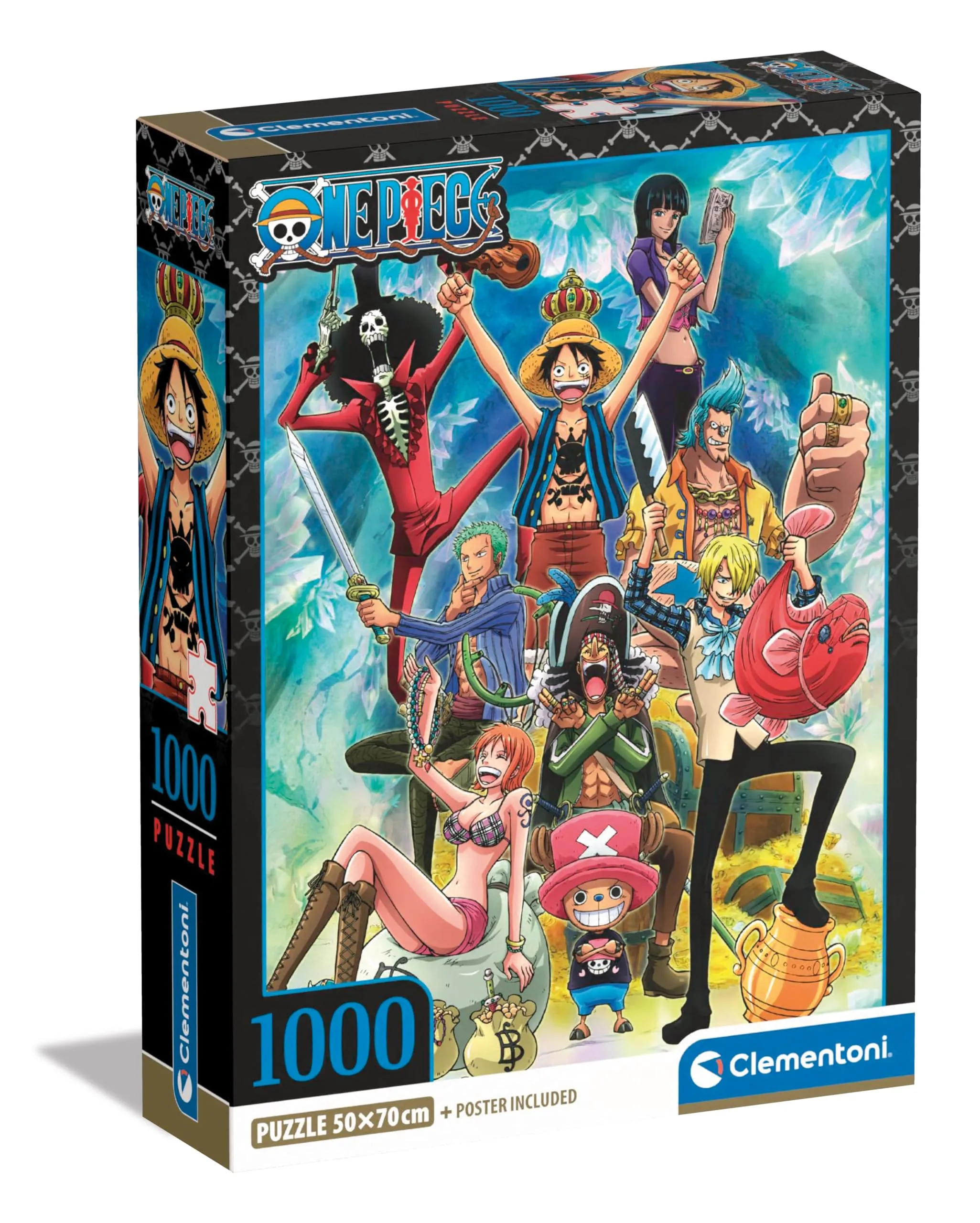 Clementoni Puzzle One Piece - 1000 Pezzi - Puzzle Adulti, Poster Incluso, Puzzle Anime, Manga, Divertimento Per Adulti, Made In Italy, 39920