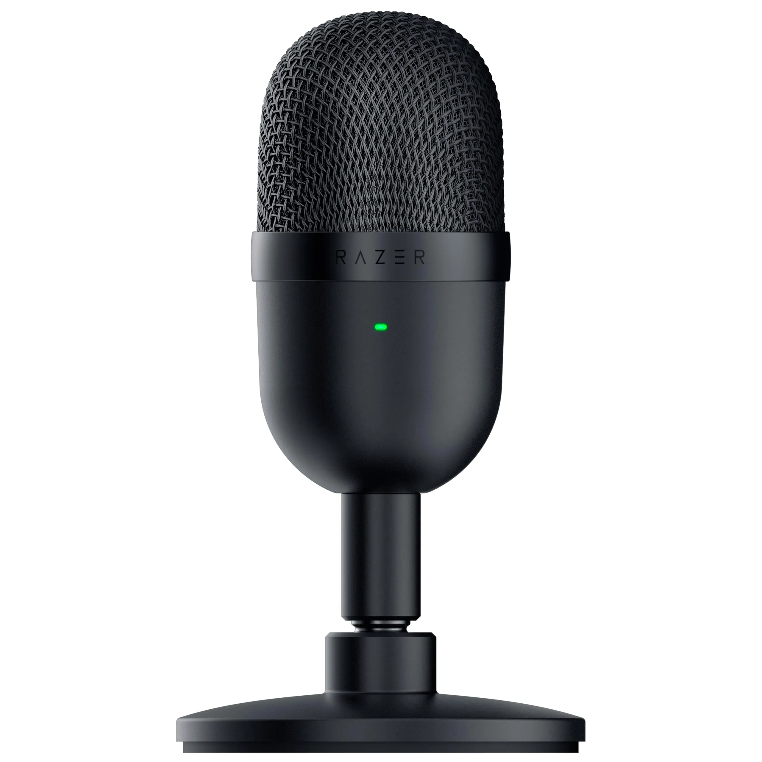 Razer Seiren Mini - USB Microfono a condensatore da Streaming Ultra-Compatto (Schema di rilevamento supercardioide, Solido Supporto inclinabile, Supporto Antiurto Integrato) Nero