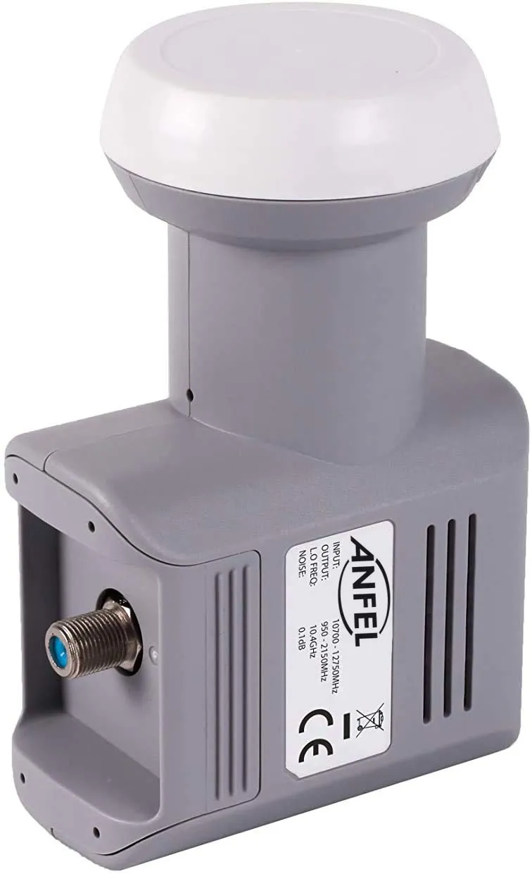 LNB dCSS+Quad SCR, LNB unicable per fino a 16 ricevitori, 4K ready, 3D ready, UHD ready, protezione dalle intemperie estraibile, compatibile SKyQ DCSS SCR 16UB PRO LNB