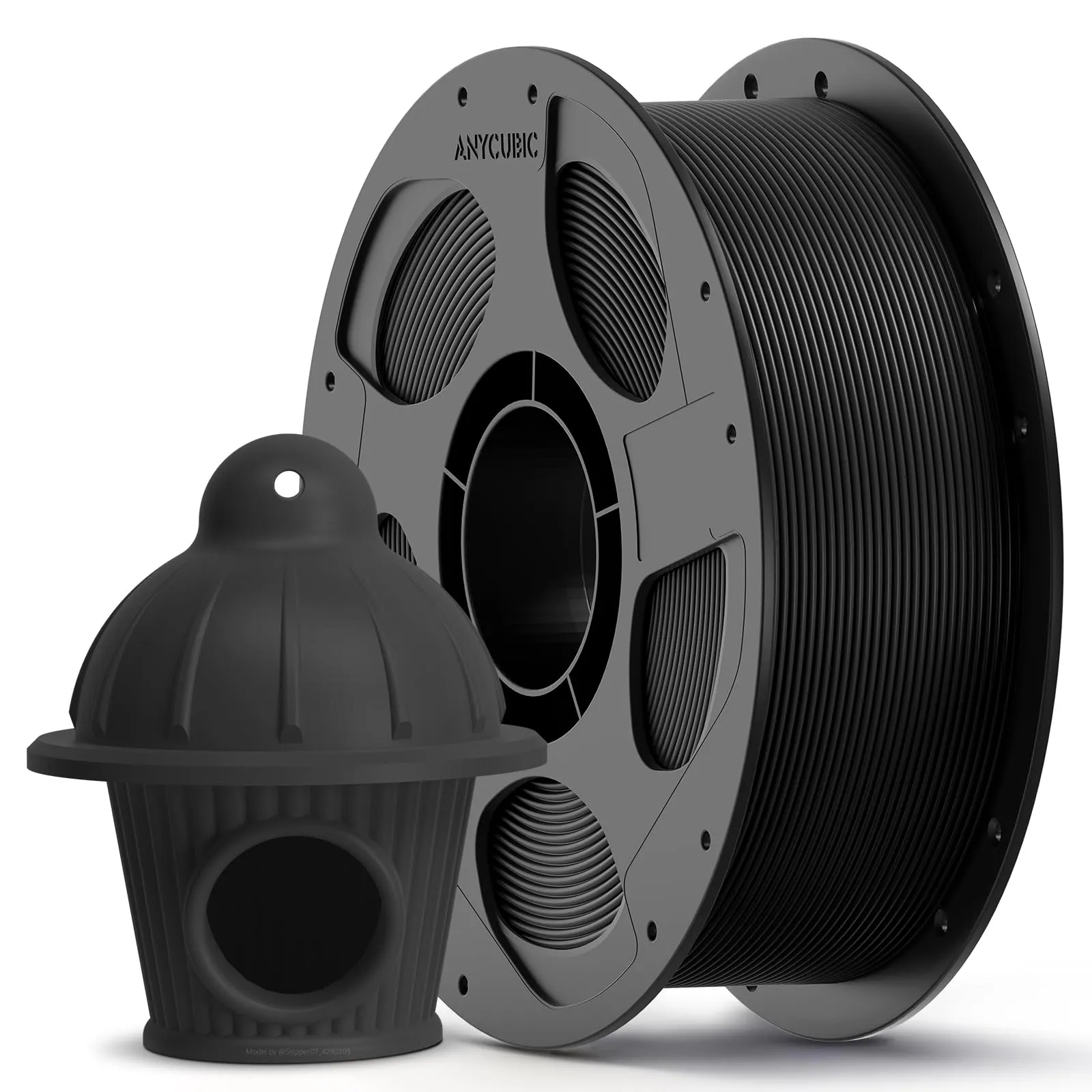 ANYCUBIC Filamento PETG 1,75 mm per Stampante 3D, Elevata Resistenza alle Temperature, Neatly Wound, Forte e Durevole, Precisione Dimensione +/- 0,02 mm, per Progetti di Qualità, Nero 1KG