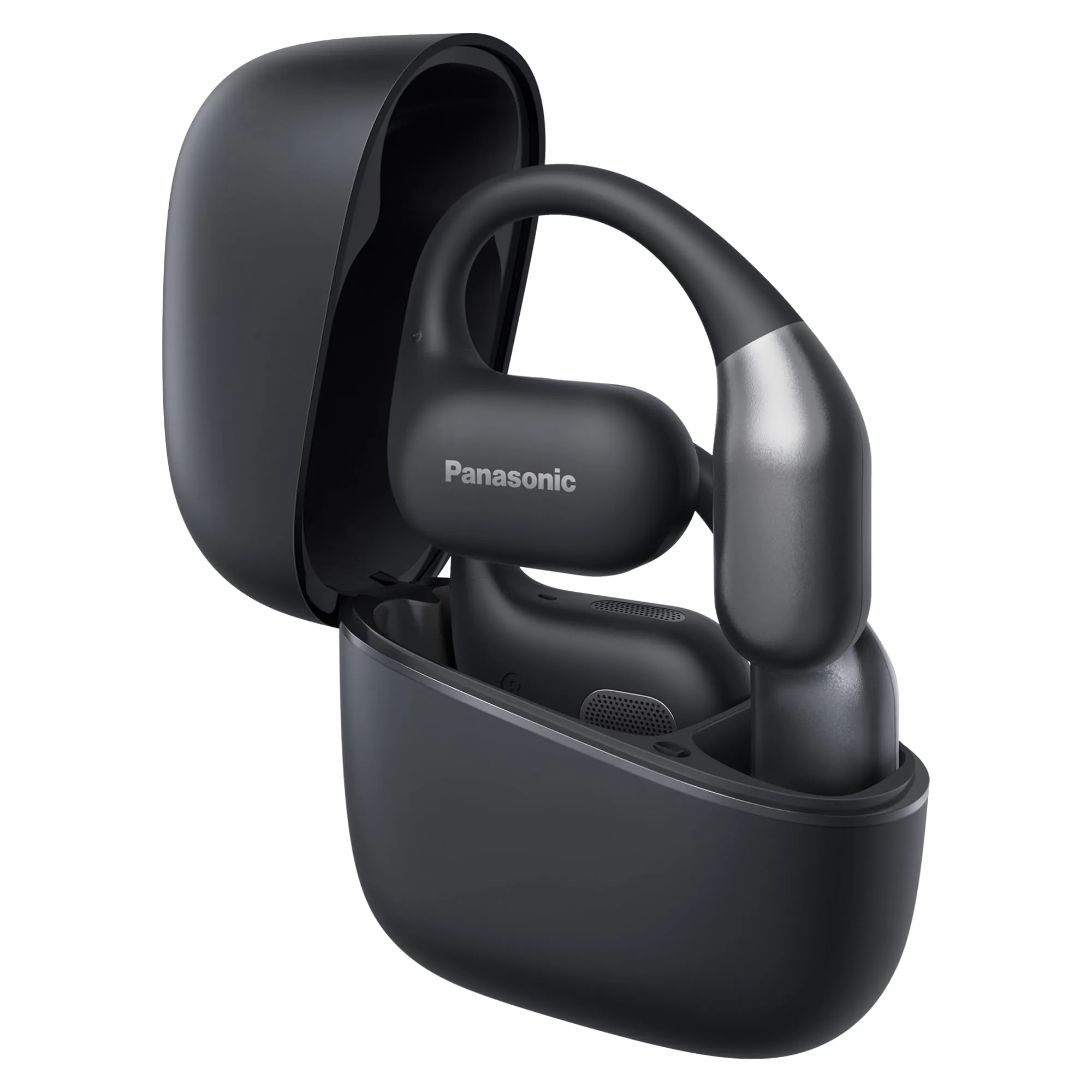 Panasonic RB-F10DE-K Cuffie Wireless Open-Ear, Auricolari Bluetooth con Microfono ENC, 25H di Autonomia, Bluetooth 5.4, IPX4, Controlli Touch, Nero