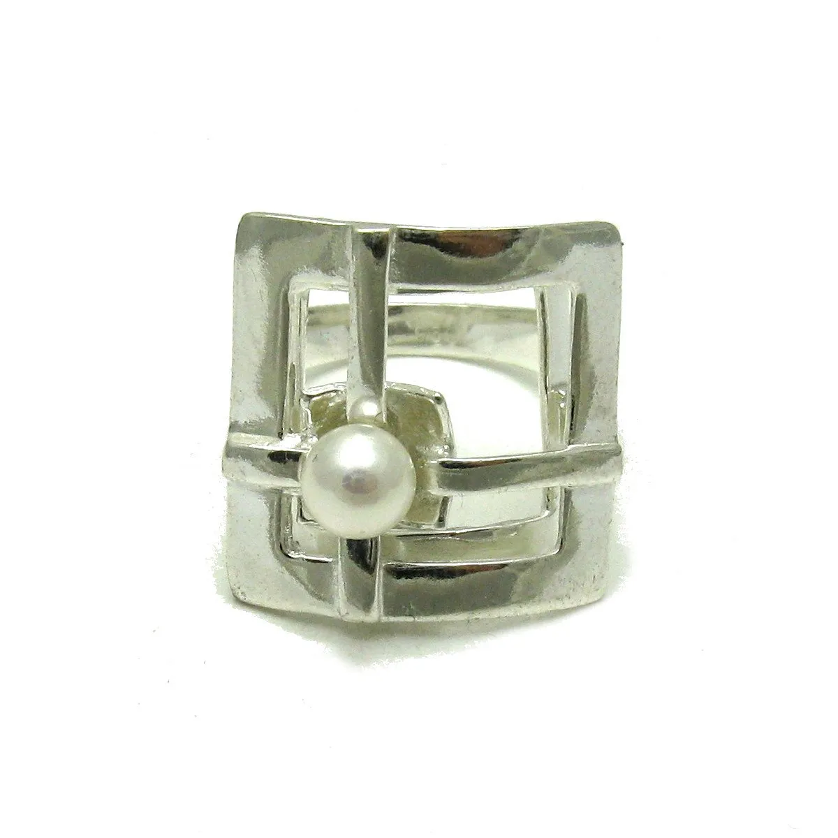 Anello in Argento 925 con 6mm Perla R001299