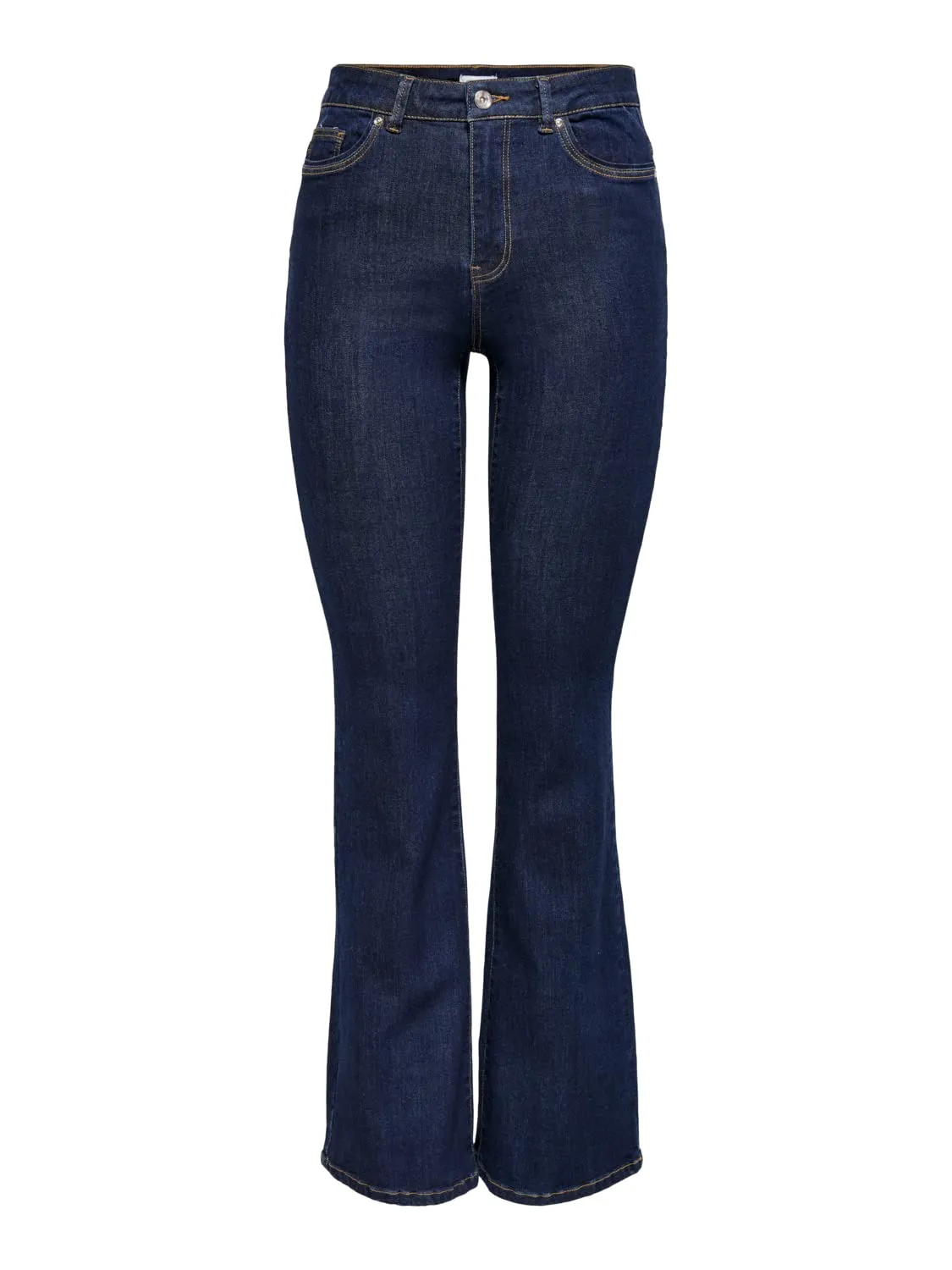 ONLY Onlwauw HW Flared Rinse DNM Gua030 Noos Pantaloni, Blu Jeans Scuro, (M) W x 34L Donna
