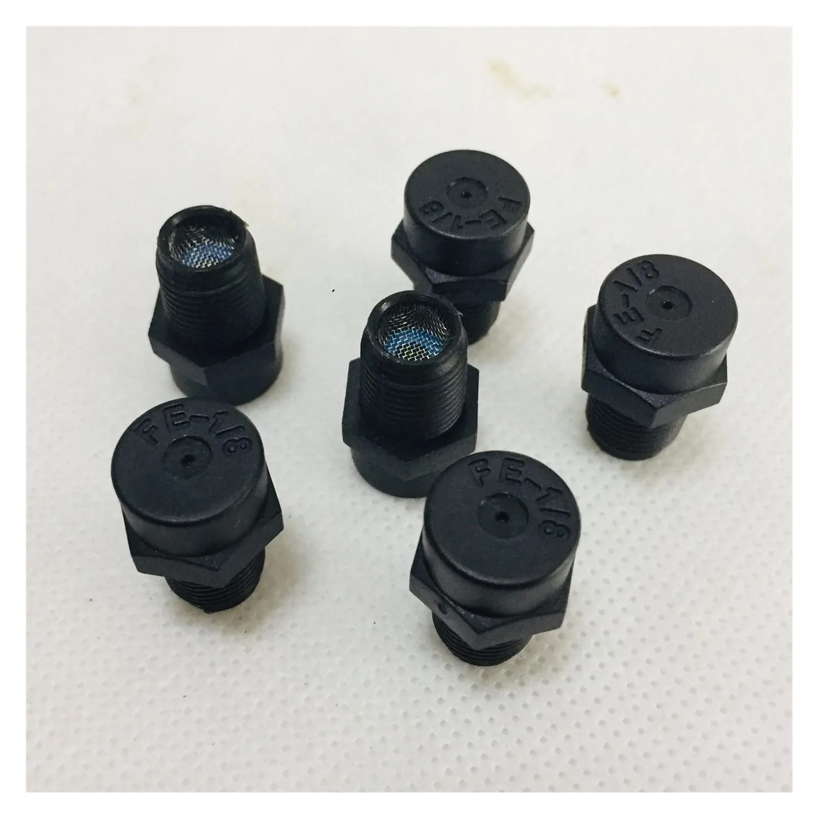 EFARMA Ugelli nebulizzatori for irrigazione, ugelli nebulizzati in plastica a Bassa Pressione da 10 Pezzi, Filettatura Maschio BSPT da 1/8", nebulizzatore for terrario, Dispositivo antigoccia