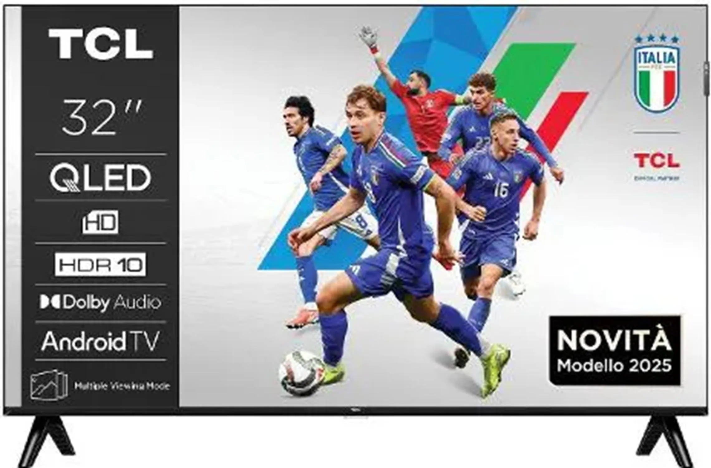 32S49K - TV 32 Pollici, Smart TV, HD Ready, QLED, DVB-T2, Wi-Fi, Classe energetica F