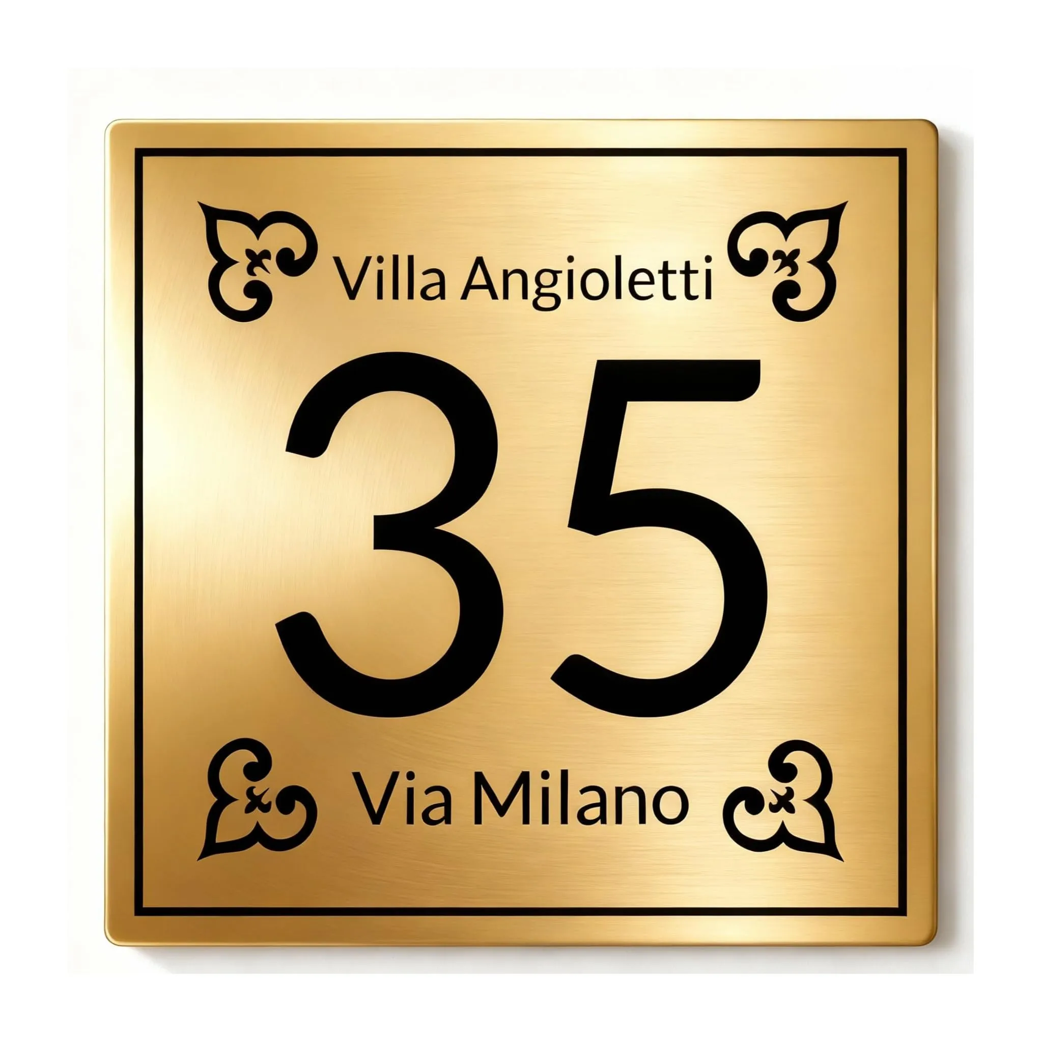 LO REALIZZO - Targa Personalizzata (Numero Civico) Targhetta Personalizzata per Casa Vacanze, Numero Civico Esterno, Casella Postale Esterno, Citofono, Cassetta Posta, Cancello