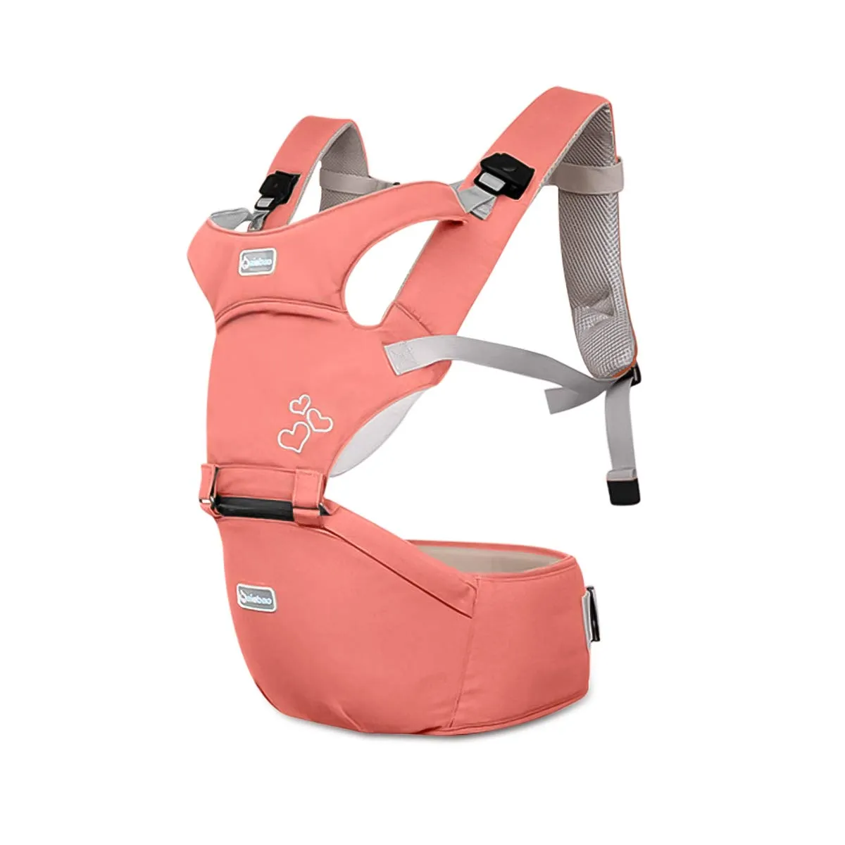 SONARIN Front Premium Marsupio Neonati Ergonomico Con Sedile,Multifunzione,Bambino da 0 a 3 anni,fibbia rotante a farfalla,Sicuro e Comodo,Adattato al crescere del tuo bambino(Rosa)
