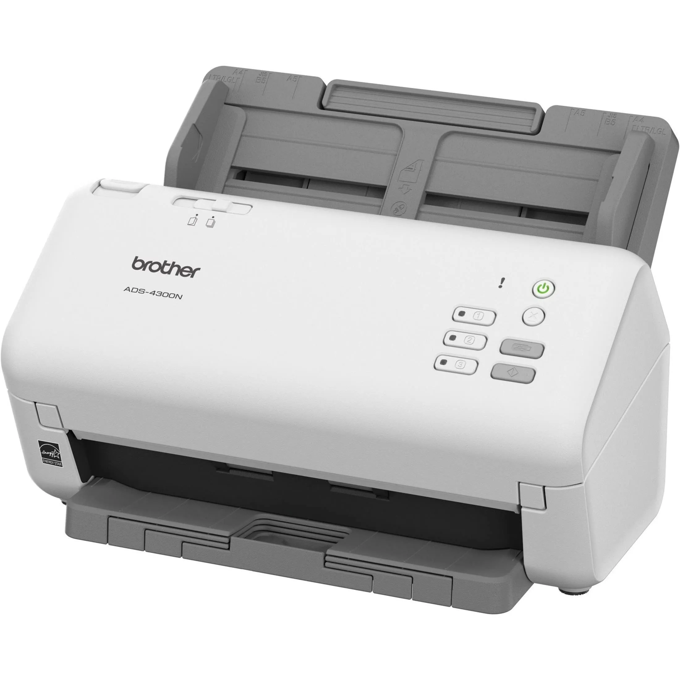 Brother Scanner desktop professionale ADS-4300N con velocità di scansione elevate, duplex e rete