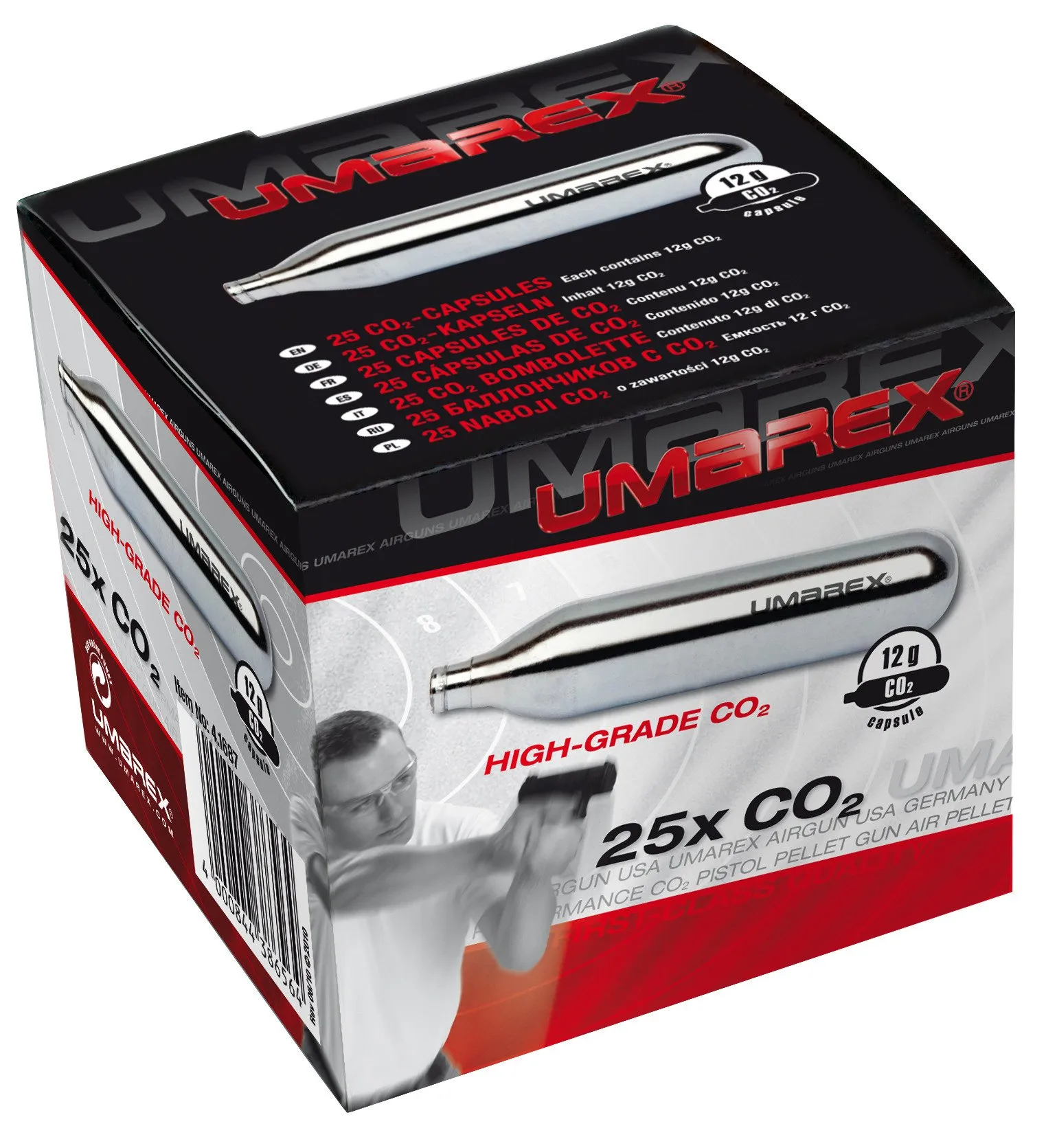 Umarex BOMBOLETTE CO2 SOFT AIR GAS 25 PEZZI 12G PER PISTOLA CO2 LIBERA VENDITA RICARICA