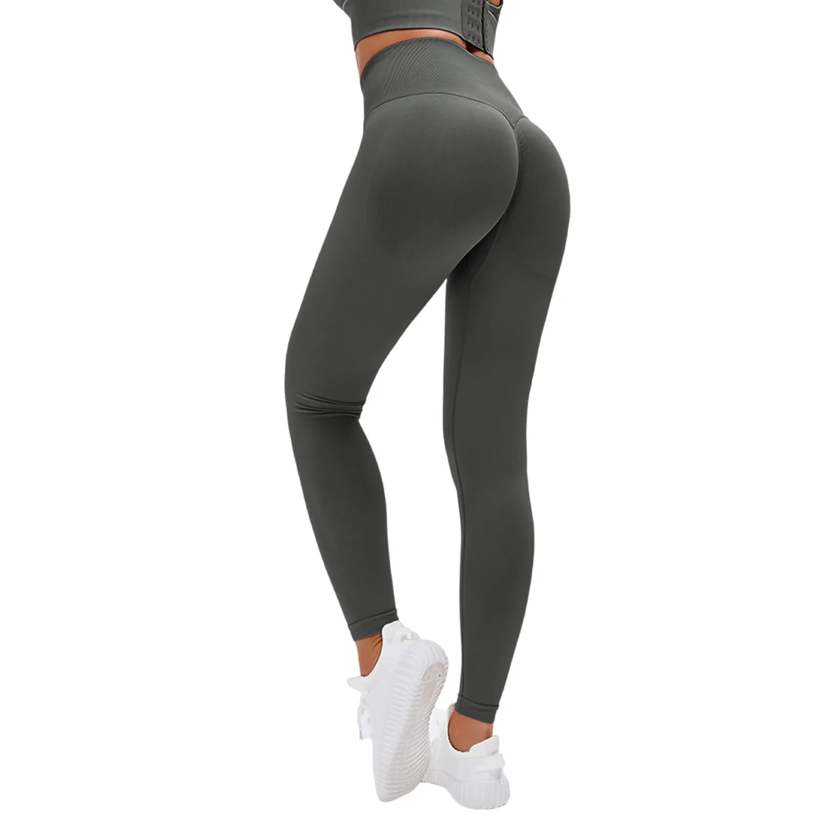 Lishang Leggins Sportivi da Donna Push Up Vita Alta Scrunch Pantaloni Palestra Dimagranti Anticellulite Pantacollant Fitness Leggings per Yoga Jogging