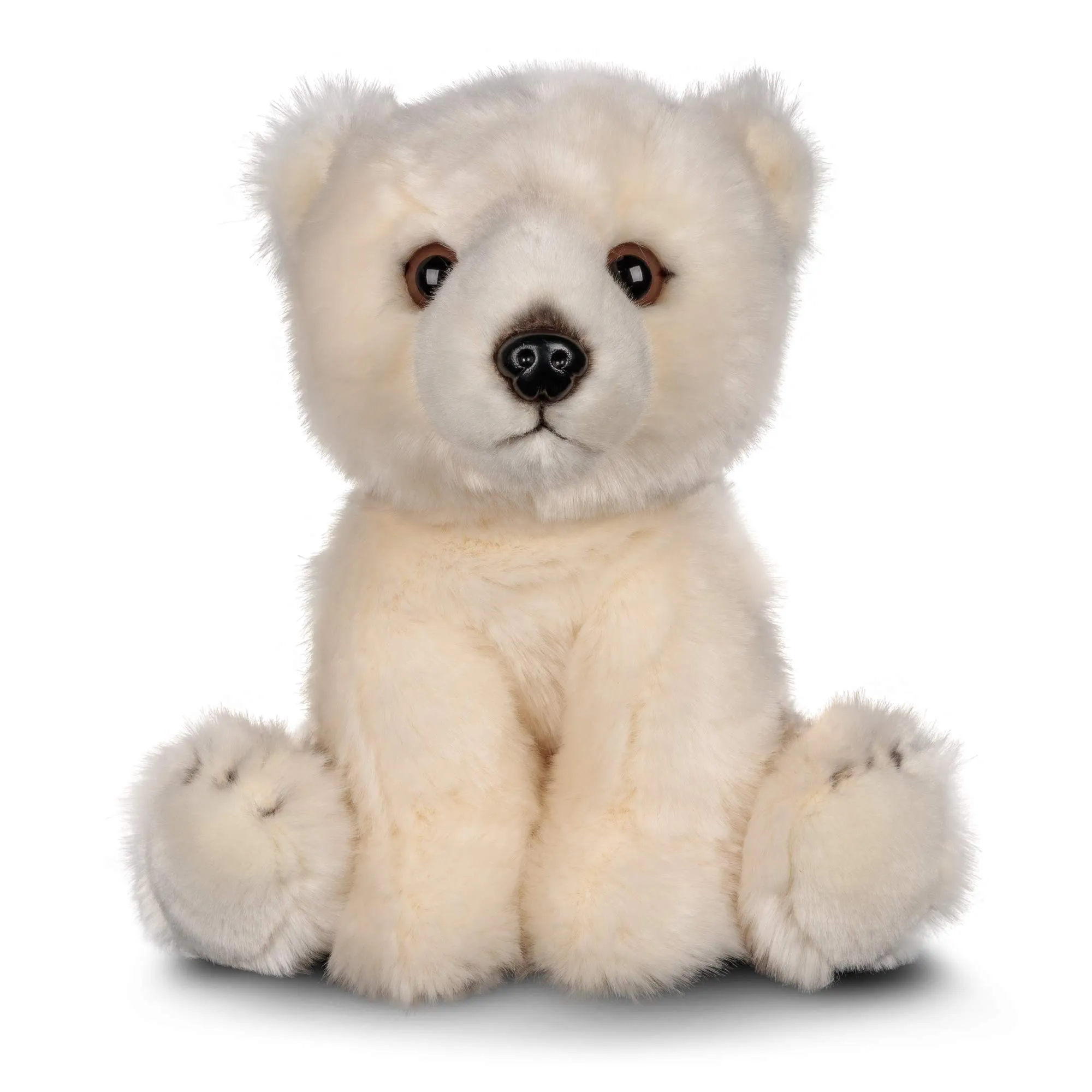 Animigos 37245 - Peluche a forma di orso polare, design realistico, morbido, circa 23 cm