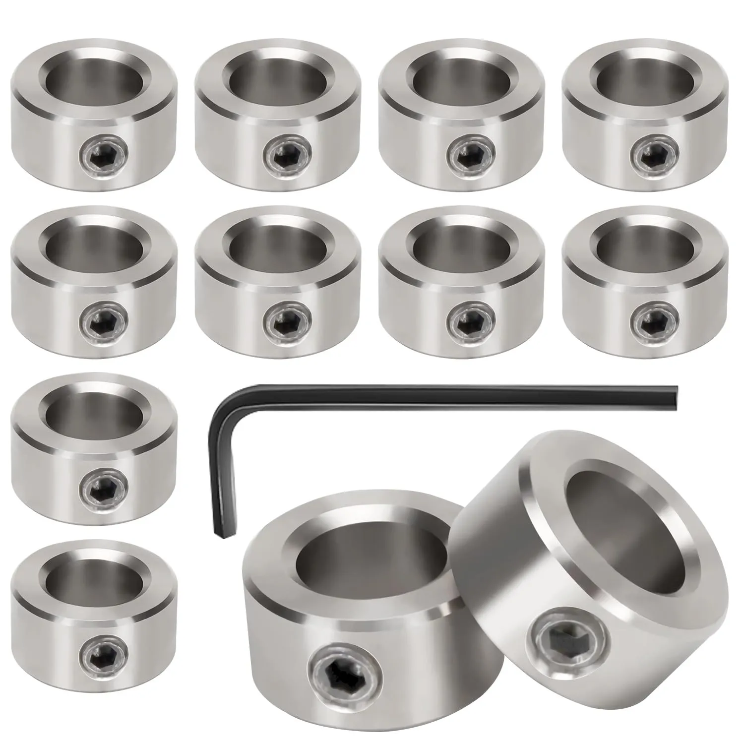 Collare per Albero 8mm Collare di Bloccaggio Albero 12pcs Vite di Piombo Anello di Bloccaggio T8 per Stampanti 3D CNC(8mm)