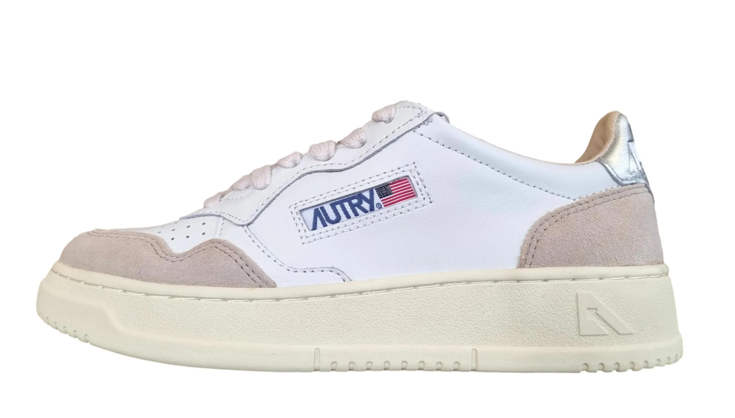 AUTRY Scarpe Sneakers Donna in Pelle e camoscio Bianco AULM LS74 Bianco Argento 40