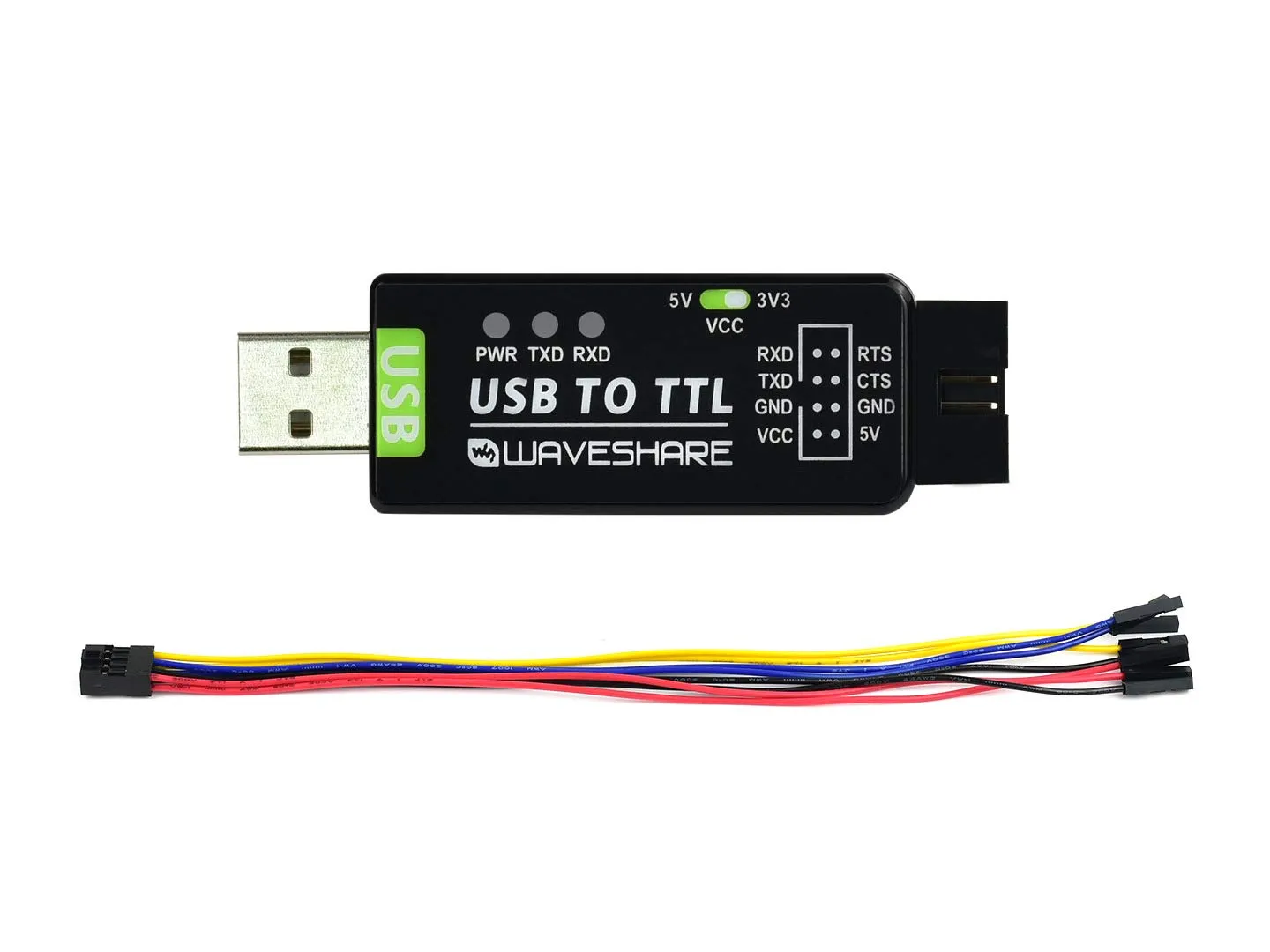 Waveshare Industrial USB TO TTL Converter Original FT232RNL Onboard Multi Protection Circuits and Systems Support