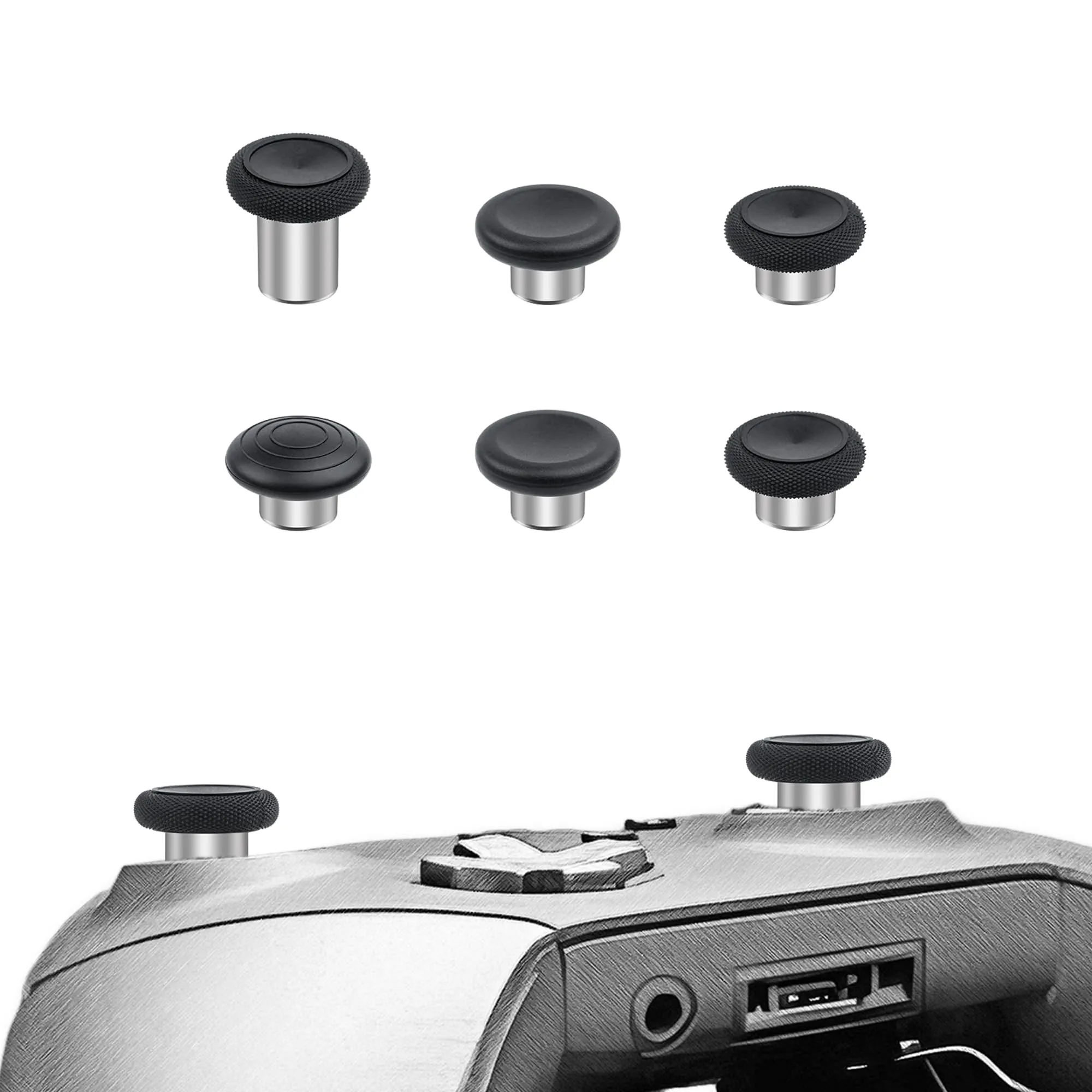 Mcbazel 6 Pezzi Levette Analogiche, Analogici Metallici Thumbstick Magnetici per Xbox Elite Series 2 Controller
