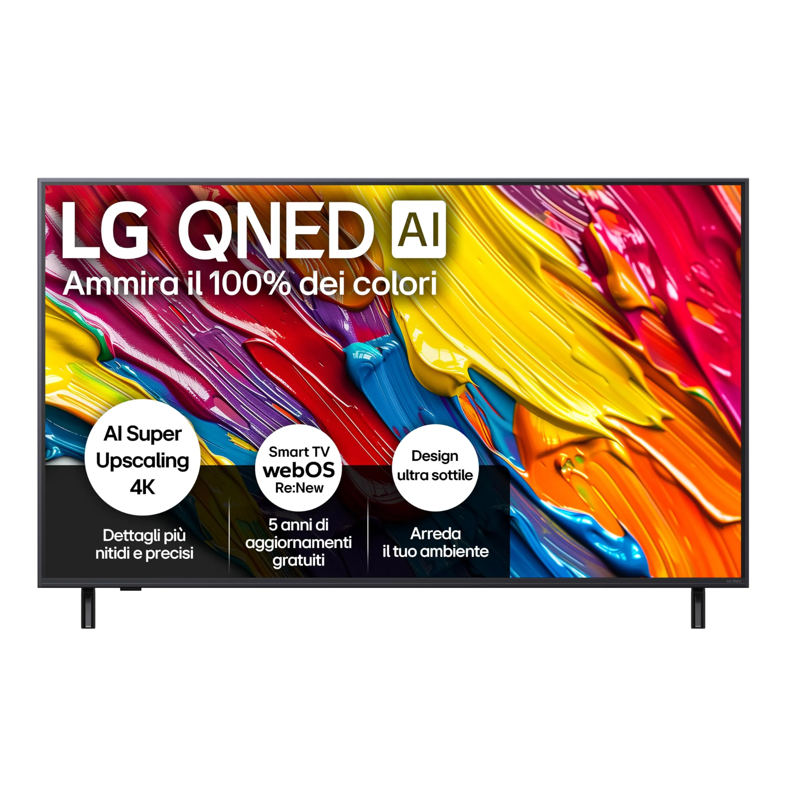 LG QNED AI QNED84 TV 55 pollici, Smart TV 4K, Processore α7 Gen8, Dynamic QNED Color, Design Ultra Slim, webOS con AI e telecomando puntatore AI, Gaming con VRR 4K@60Hz, 55QNED84A6C 2025