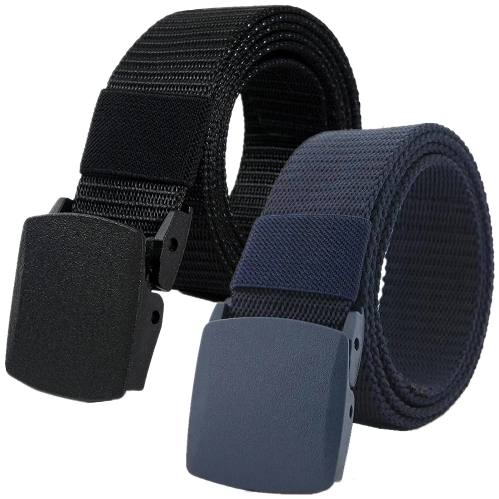 EFARMA Cintura Elastica in Tessuto Elasticizzato, Cinture Uomo Donna, Cintura Tattica in Nylon Leggero Taglia Fino a 67 (Colore : Blu, Dimensioni : 150CM/59) (Color : Black/Blue, Size : 160CM/63)