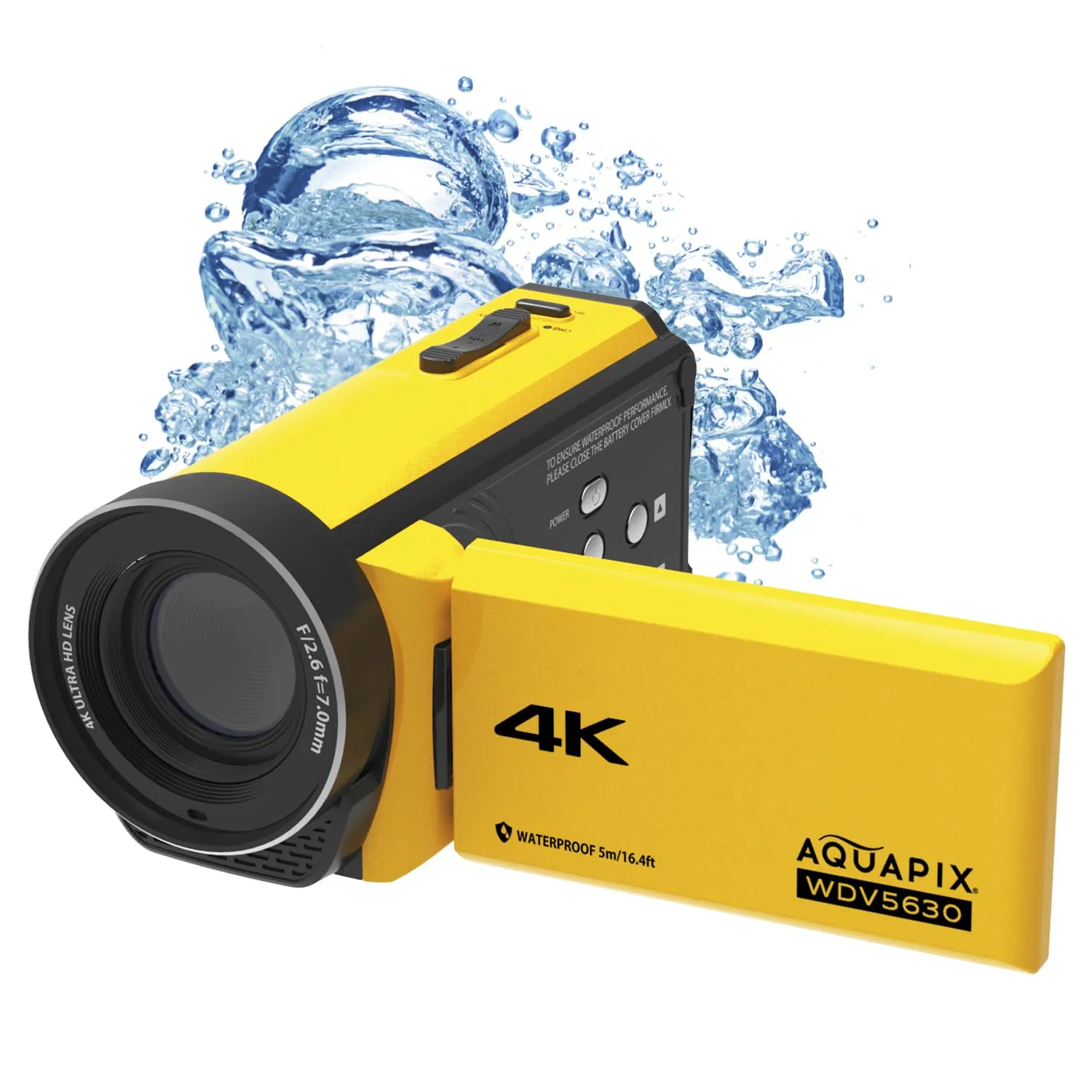 Easypix WDV5630 Yellow Camcorder 7.6 cm 3 inch 13 MP Yellow