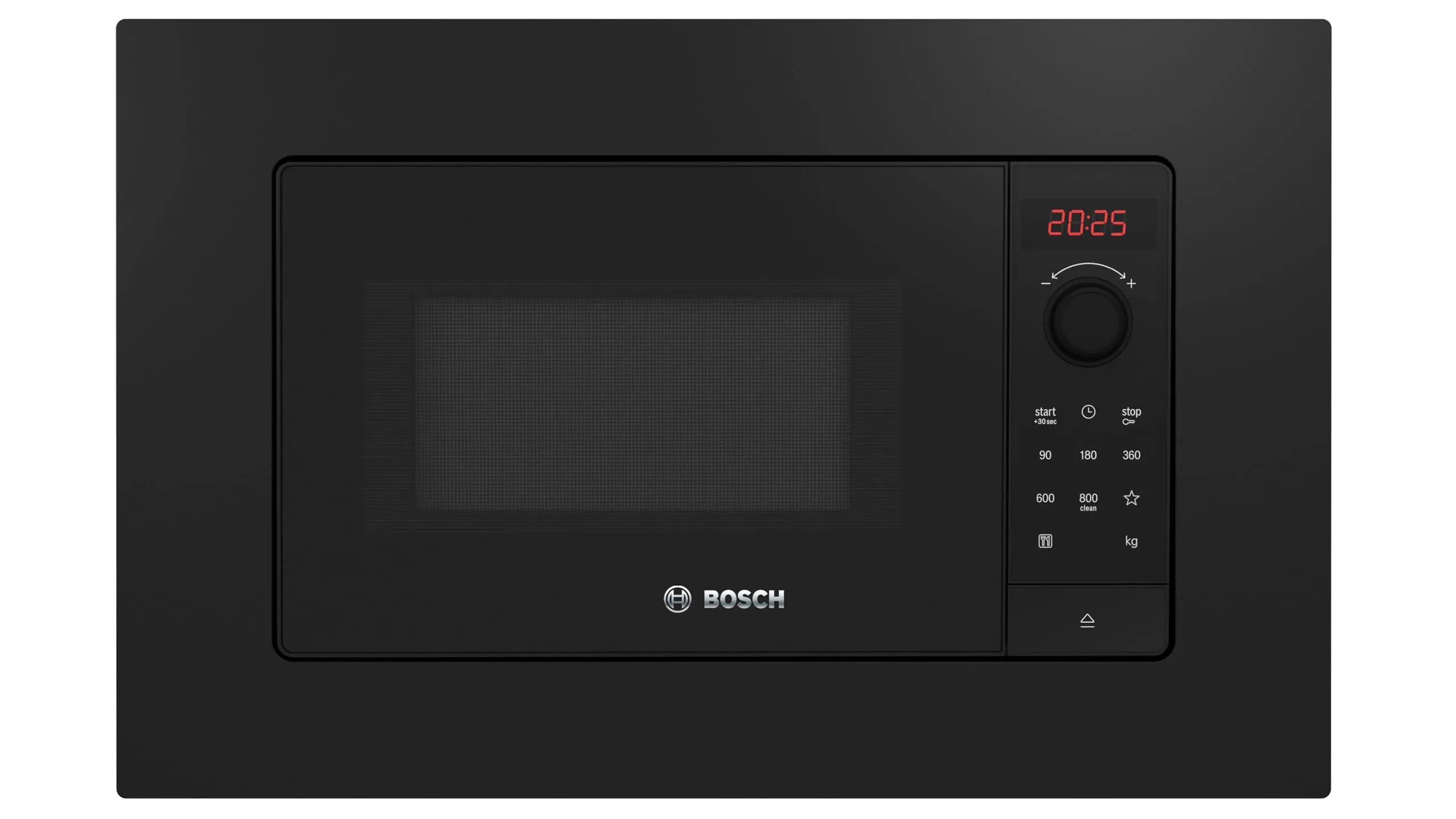 Serie 2, Microonde da incasso, Con display digitale, Illuminazione LED, Sistema automatico di pulizia, Nero