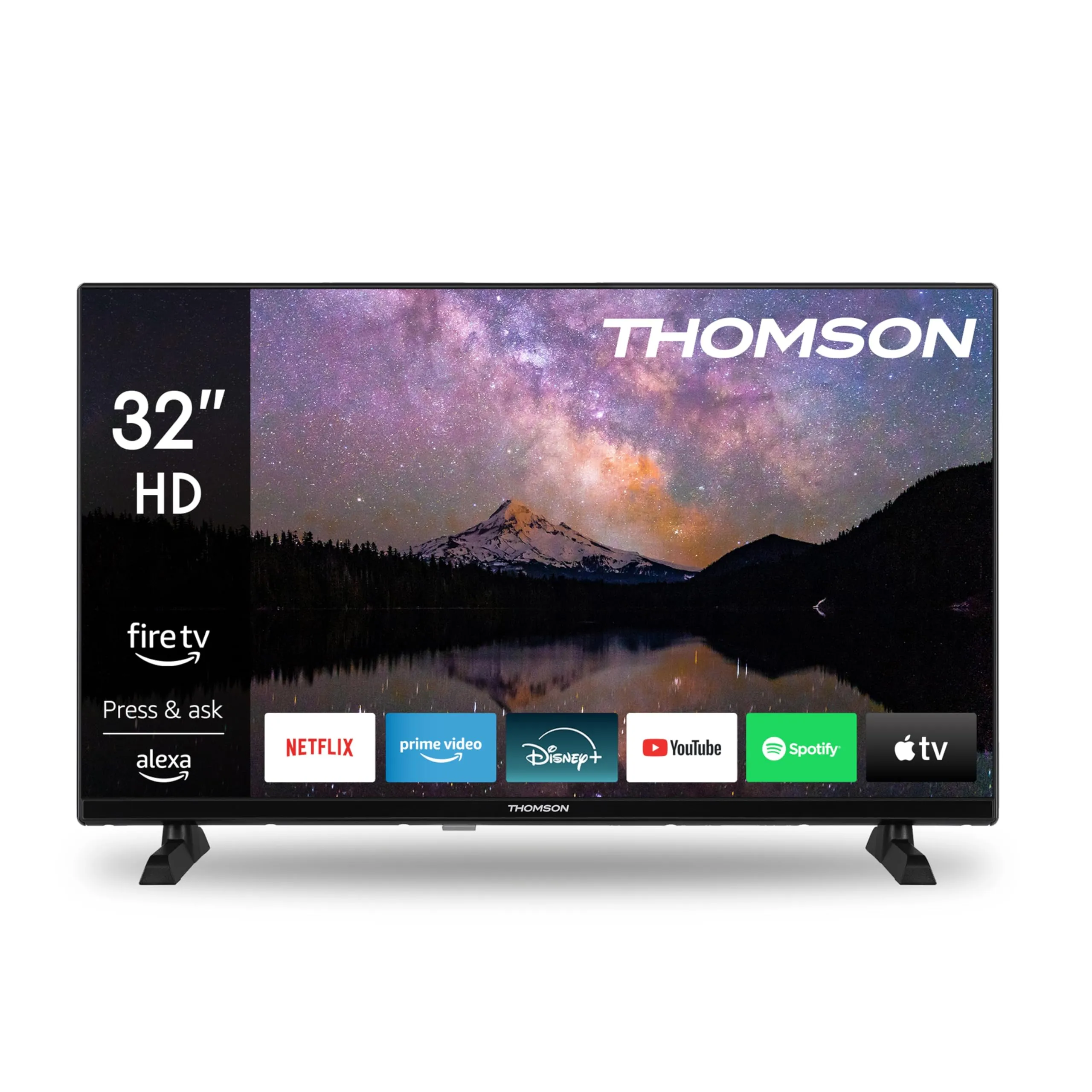 Thomson 32 Pollici (80 cm) HD LED Smart TV con Fire TV, Controllo vocale Alexa, AirPlay, Wi-Fi, Triplo sintonizzatore (cavo/satellite/antenna), Bluetooth 5.0, HDMI, USB, AV IN, CI+, 32HF2S34