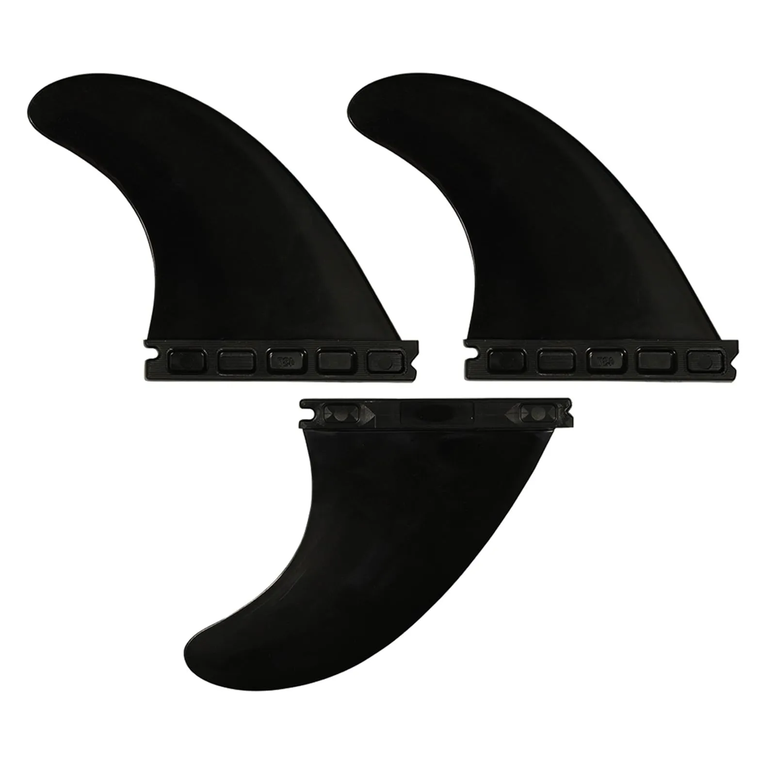 iBOARD Future Fins - Pinne da surf in schiuma, 3 pinne e bulloni, colore: nero