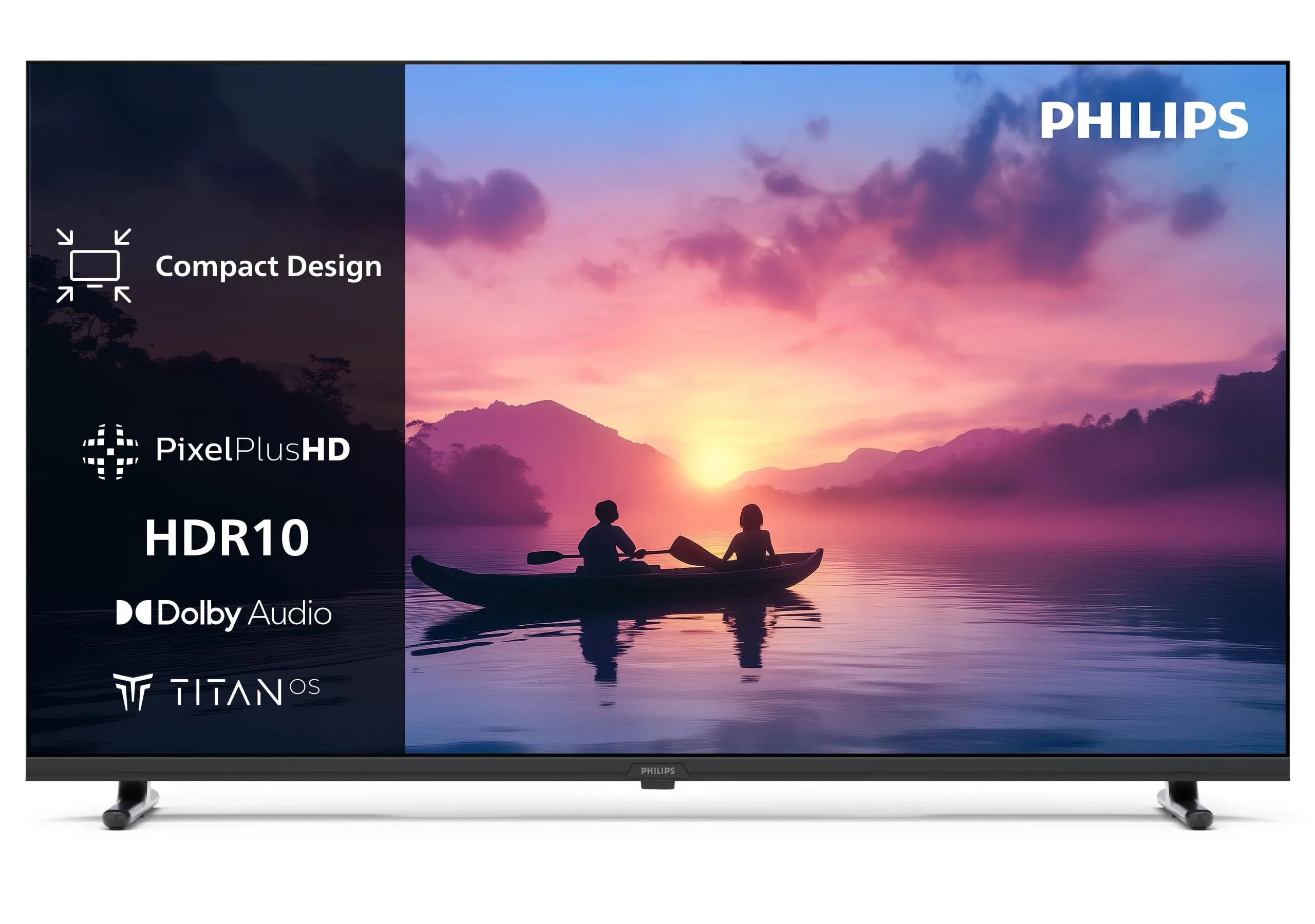 Philips 32PHS6000 2K HD LED Smart TV - Display 32’’ con Pixel Plus, piattaforma Titan OS e Dolby Digital Sound - Funziona con Alexa e Google Voice Assistant
